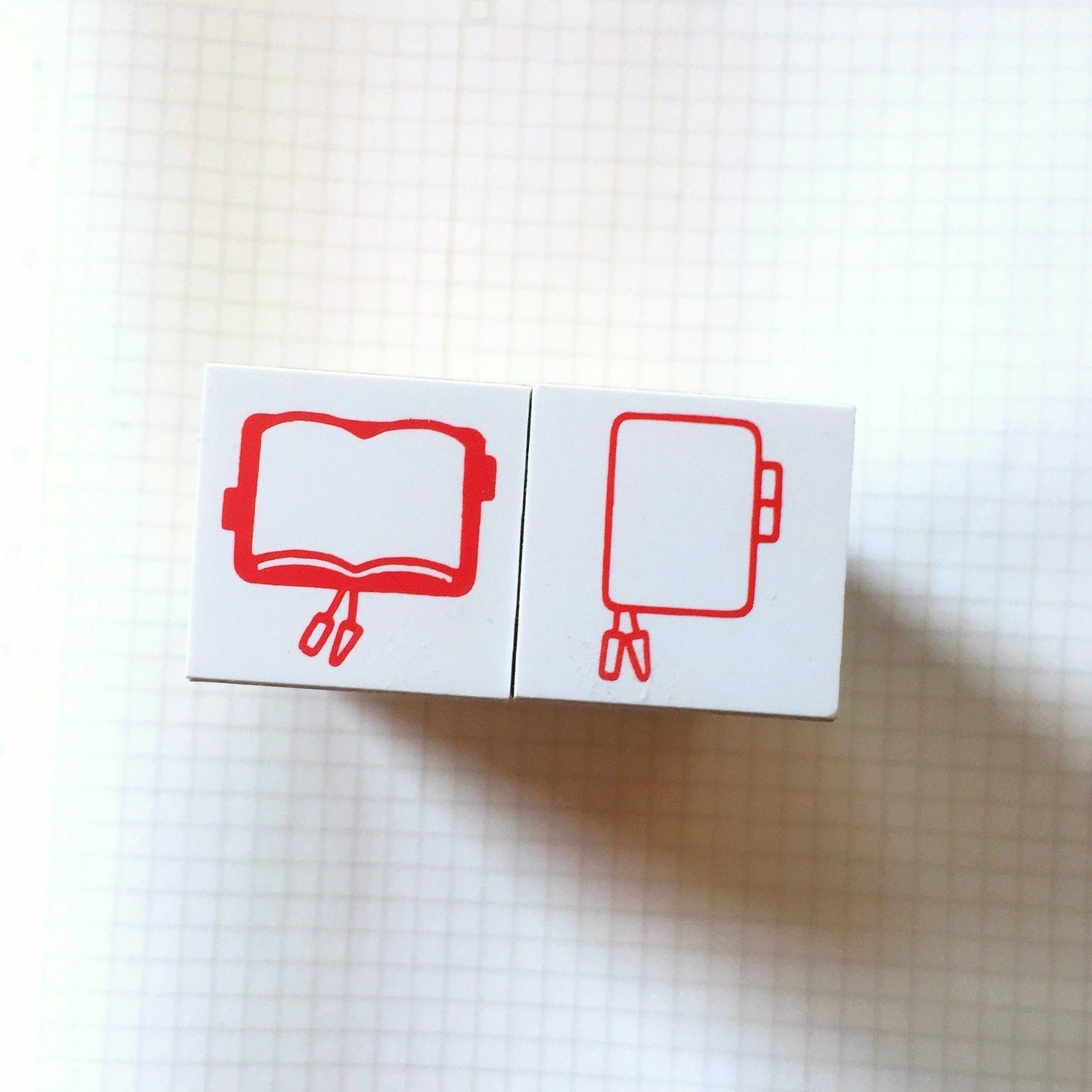 Hobonichi x Osanpo - planner rubber stamps set of 2 [Pre-loved]