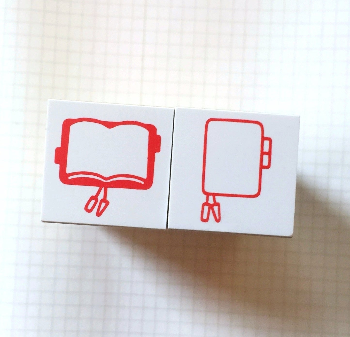 Hobonichi x Osanpo - planner rubber stamps set of 2 [Pre-loved]