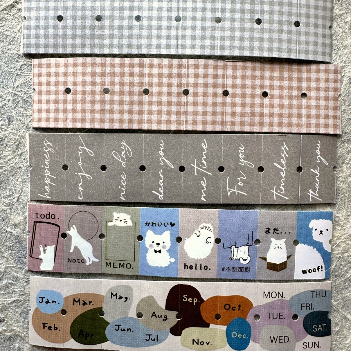 Hairmo - five label sticker rolls SAMPLES