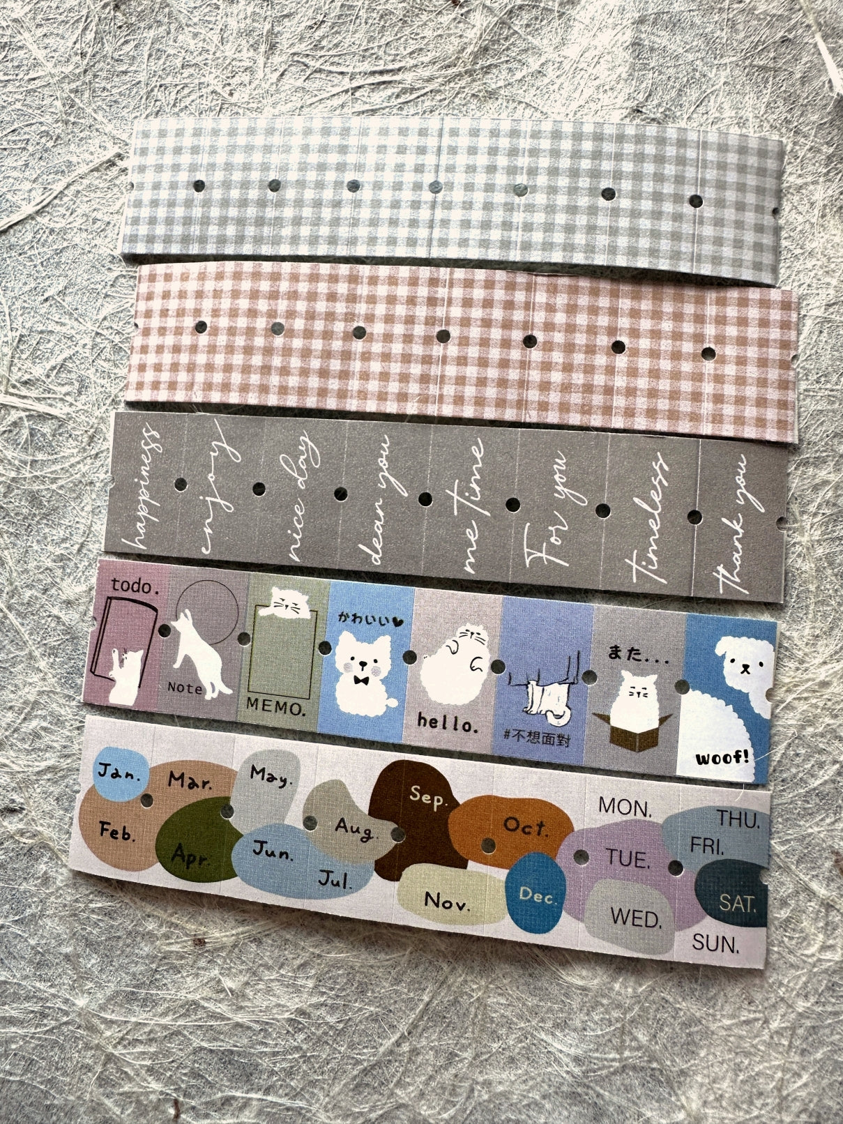 Hairmo - five label sticker rolls SAMPLES