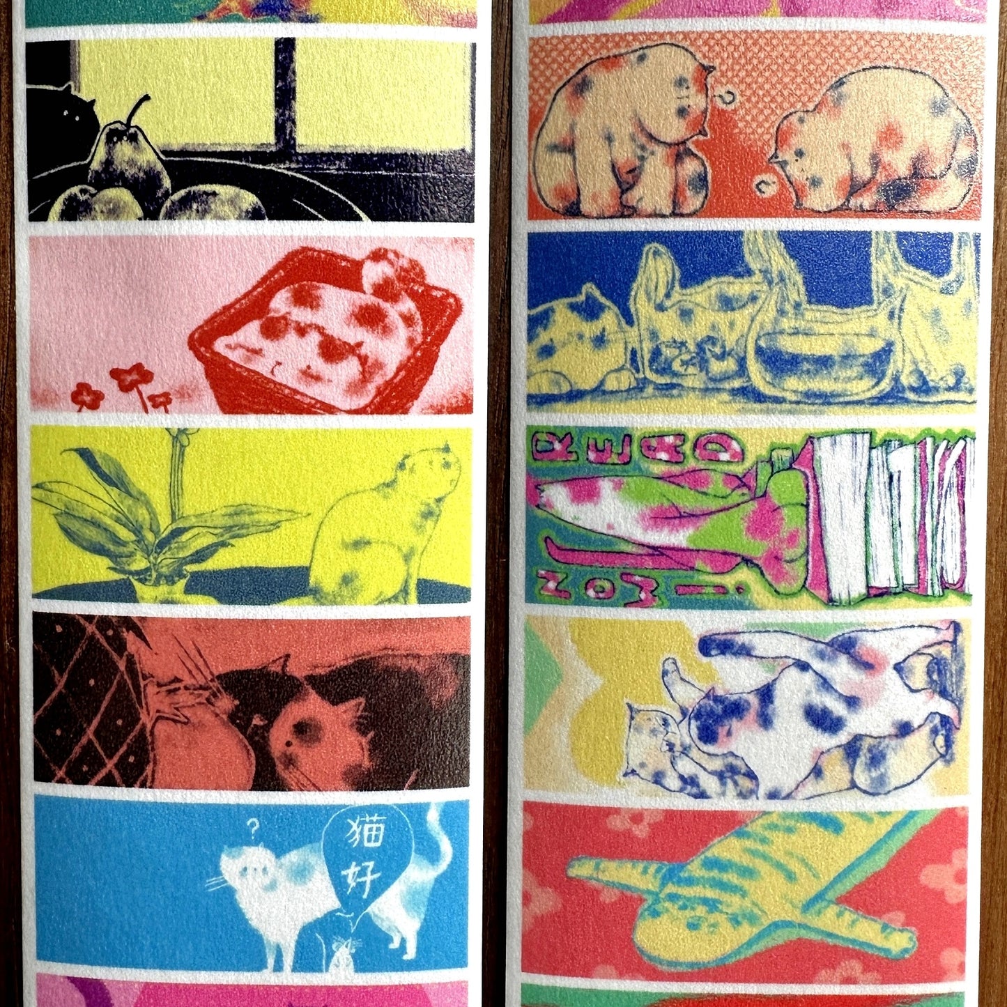 Idako - Fruity Medley Cat washi tape (173 cm loop) SAMPLES