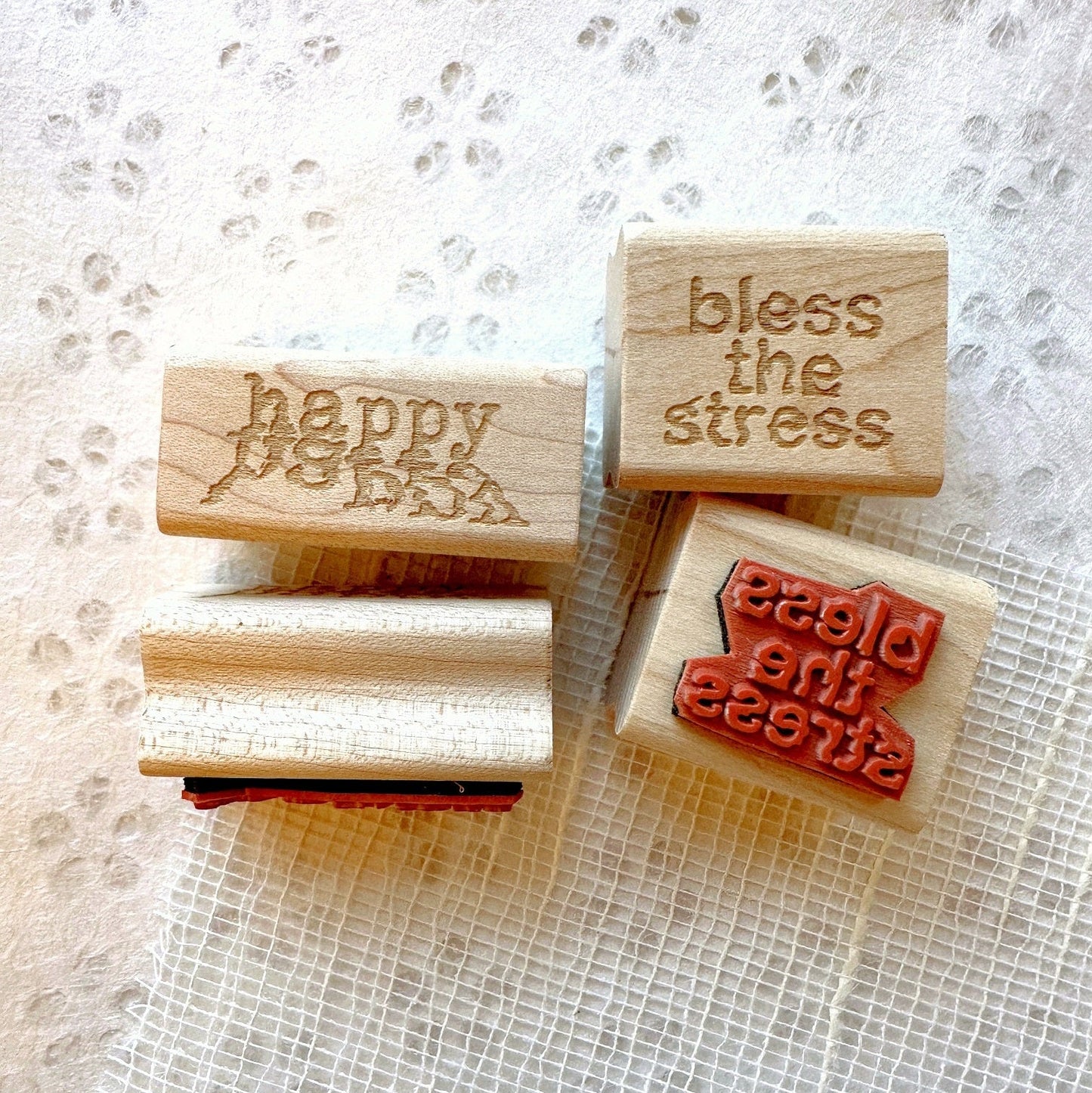 TAOthings Studio - Bless the Stress rubber stamp