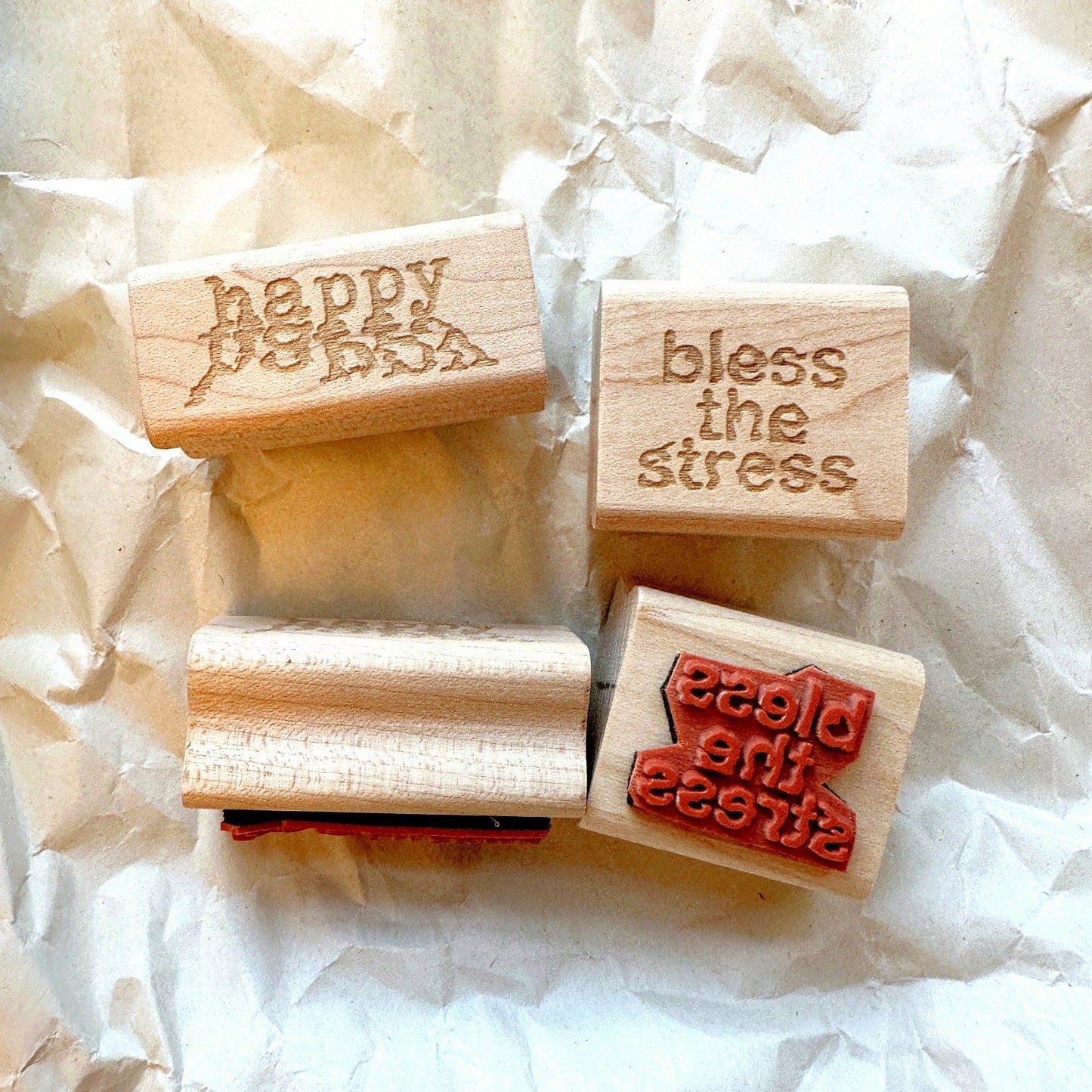 TAOthings Studio - Bless the Stress rubber stamp