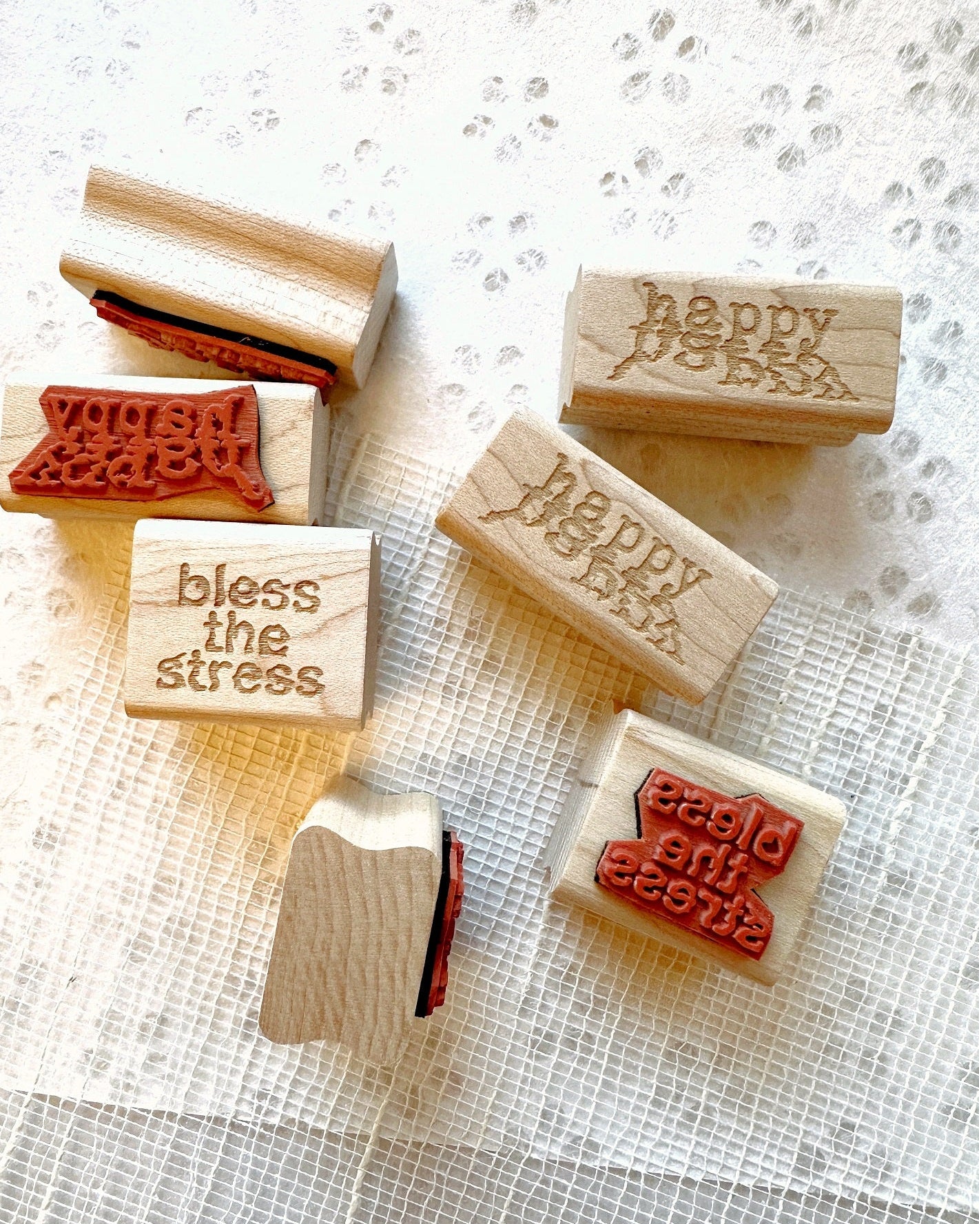 TAOthings Studio - Bless the Stress rubber stamp
