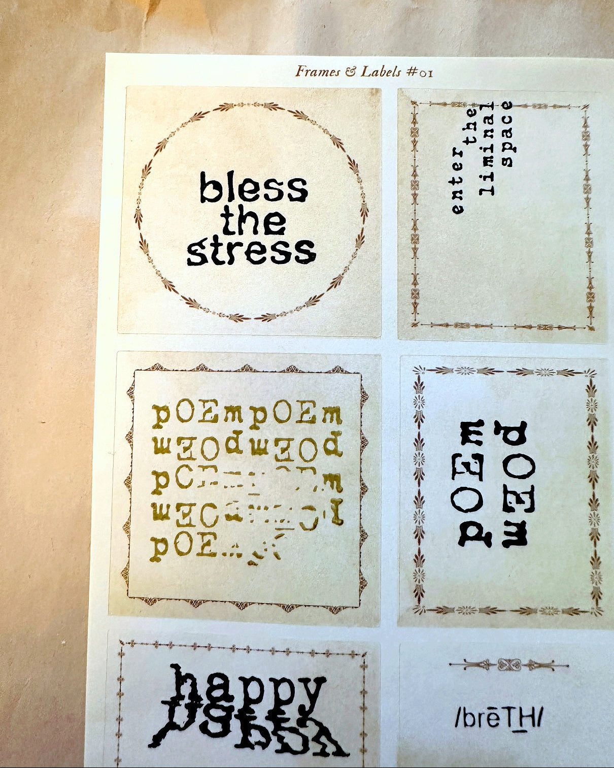 TAOthings Studio - Bless the Stress rubber stamp