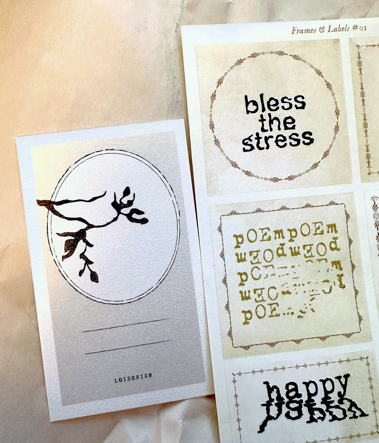 TAOthings Studio - Bless the Stress rubber stamp