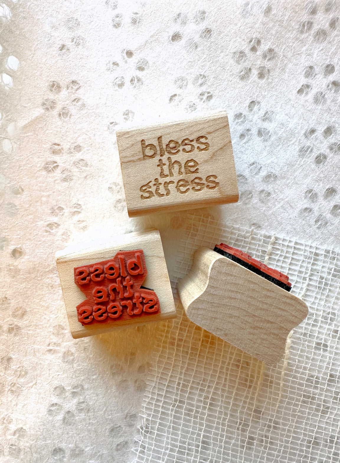 TAOthings Studio - Bless the Stress rubber stamp