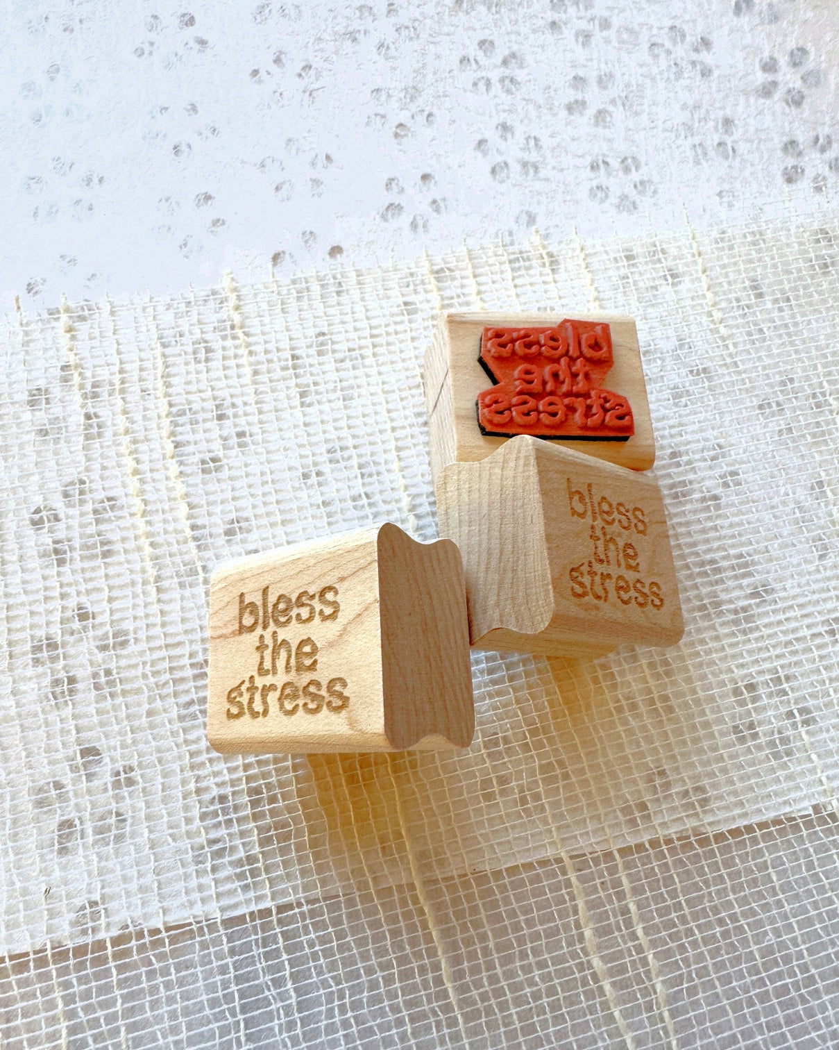 TAOthings Studio - Bless the Stress rubber stamp