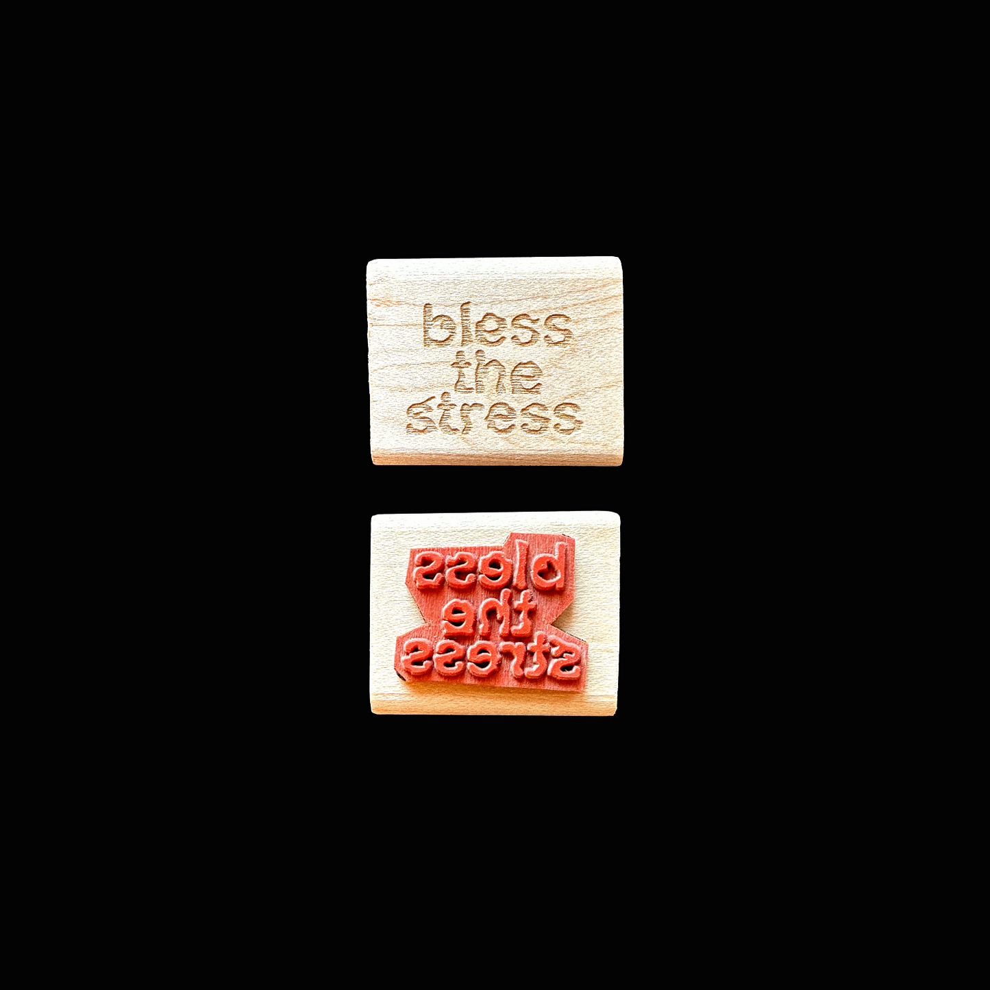 TAOthings Studio - Bless the Stress rubber stamp
