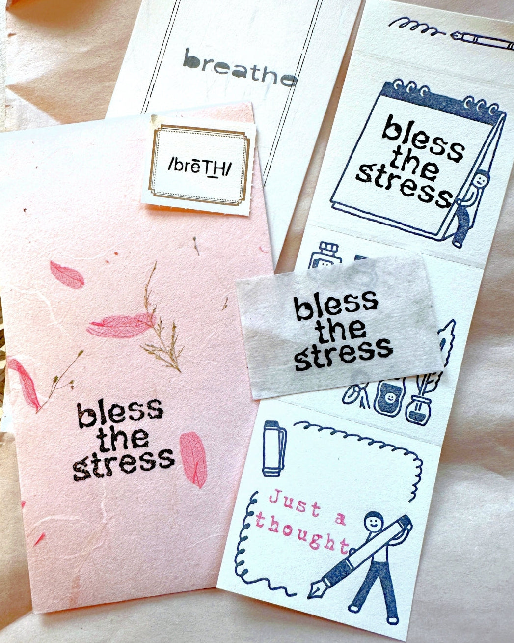 TAOthings Studio - Bless the Stress rubber stamp