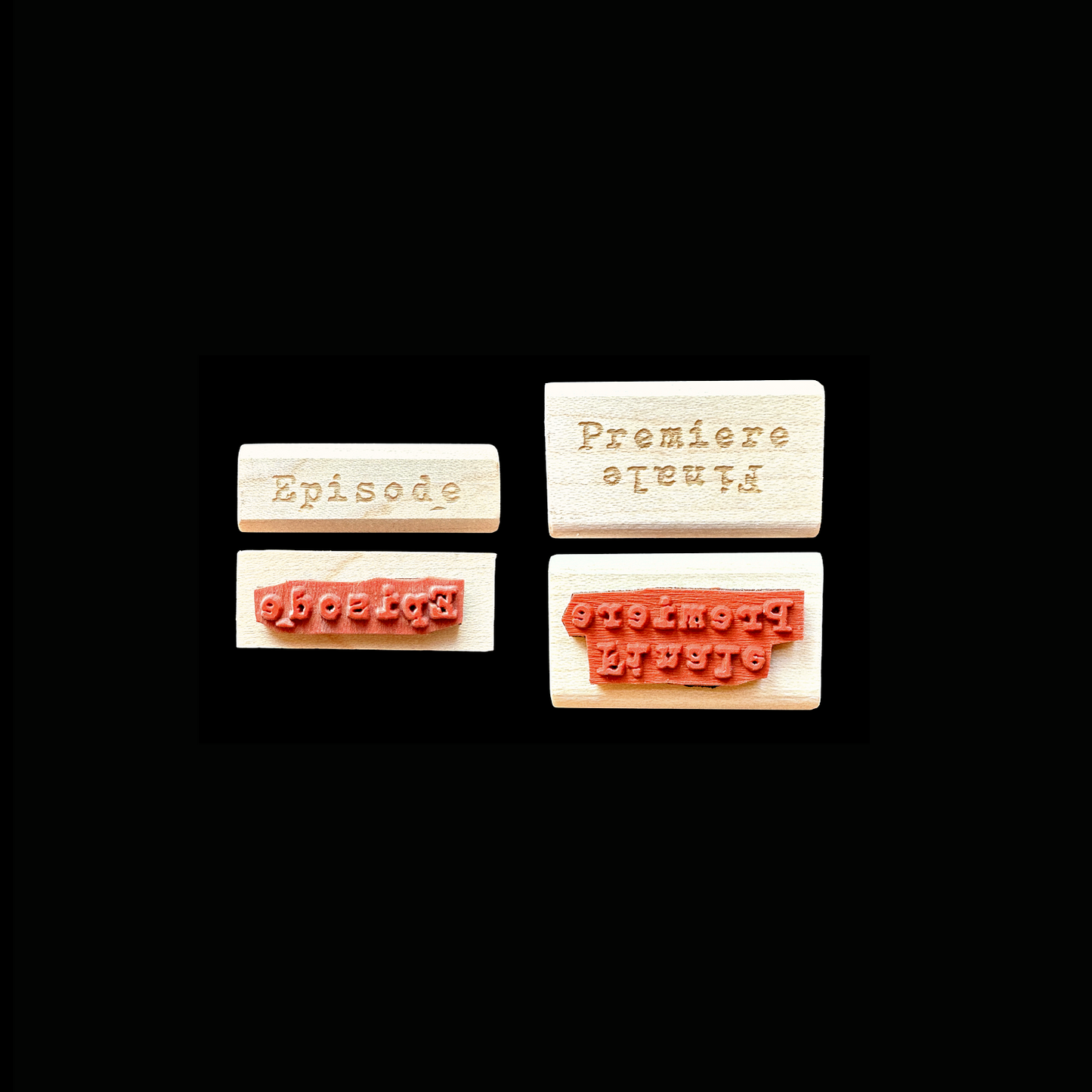 TAOthings Studio - Premiere/Finale & Episode rubber stamps (for beginnings, endings, and in betweens)