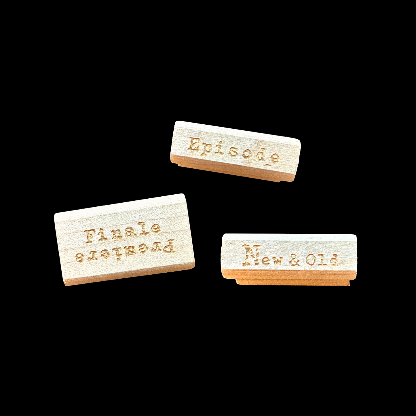 TAOthings Studio - Premiere/Finale & Episode rubber stamps (for beginnings, endings, and in betweens)