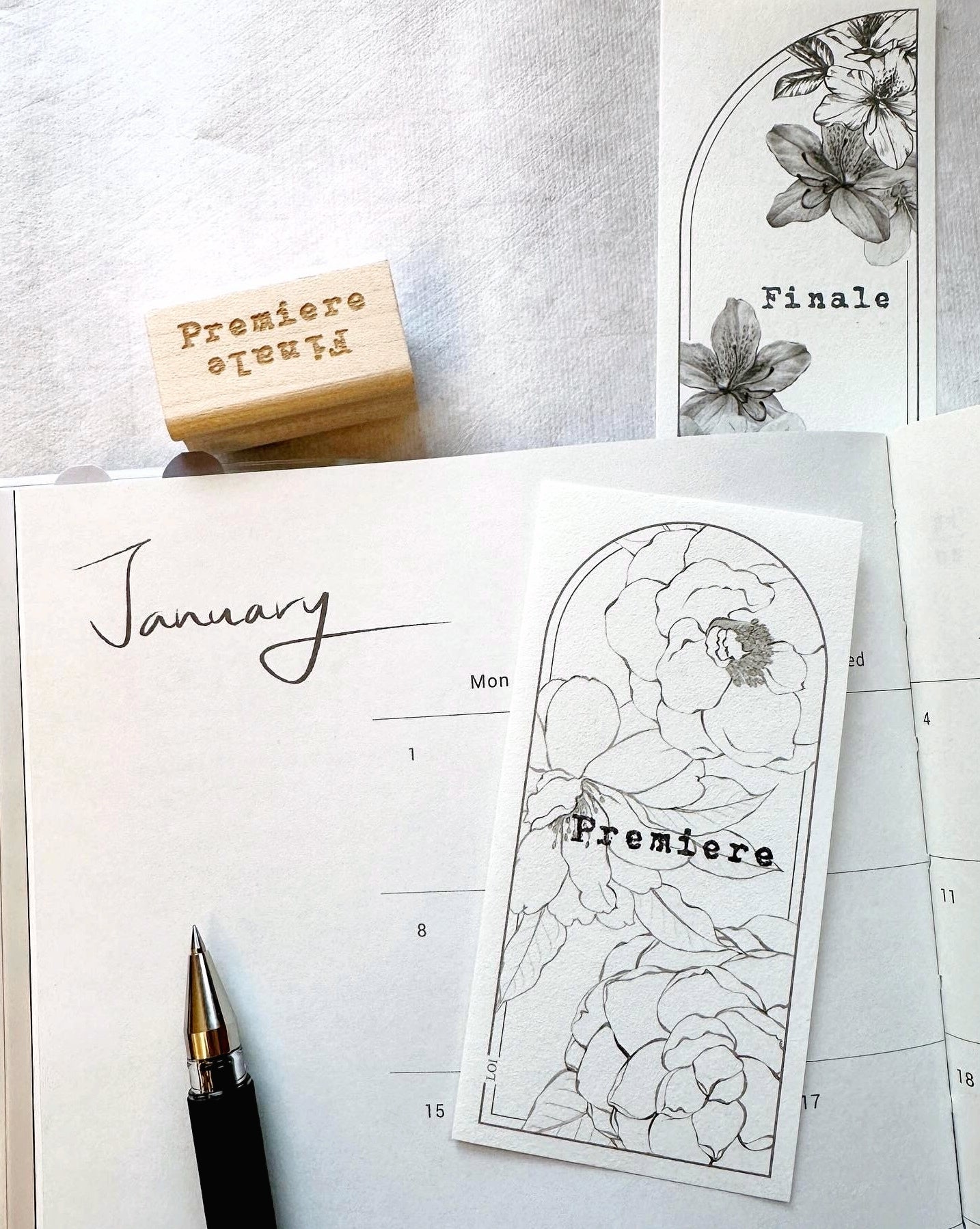 TAOthings Studio - Premiere/Finale & Episode rubber stamps (for beginnings, endings, and in betweens)
