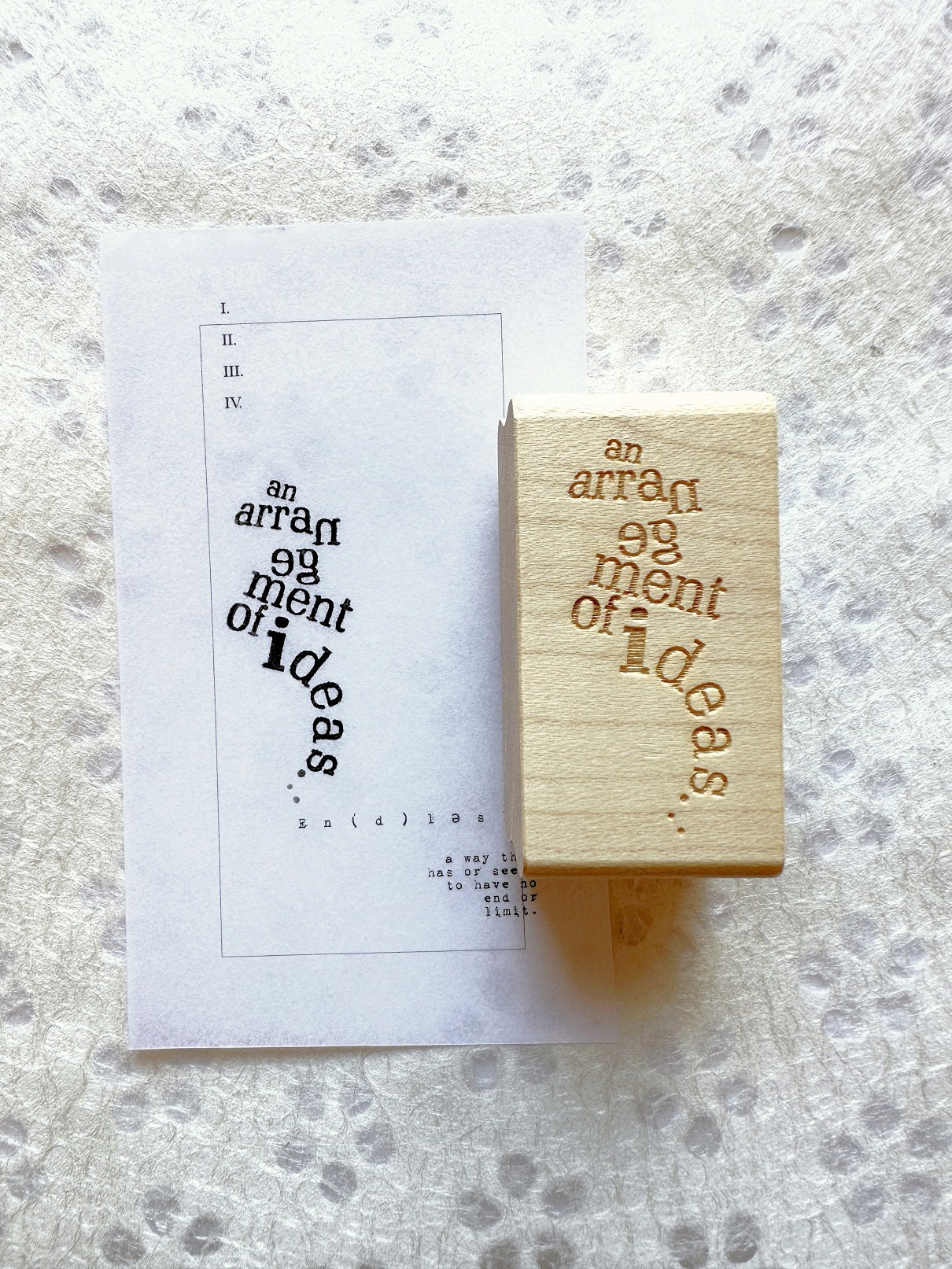 TAOthings Studio - An Arrangement of Ideas rubber stamp