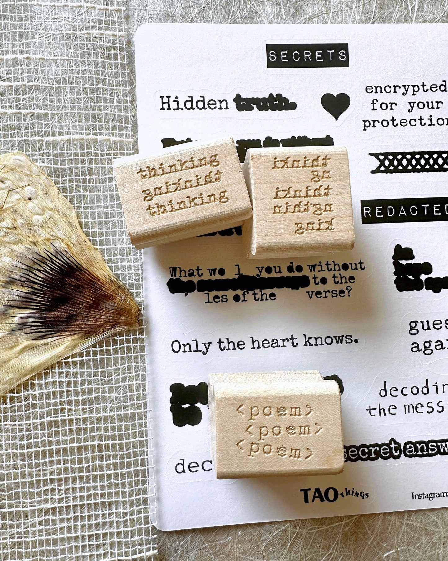 TAOthings Studio - thinking rubber stamps