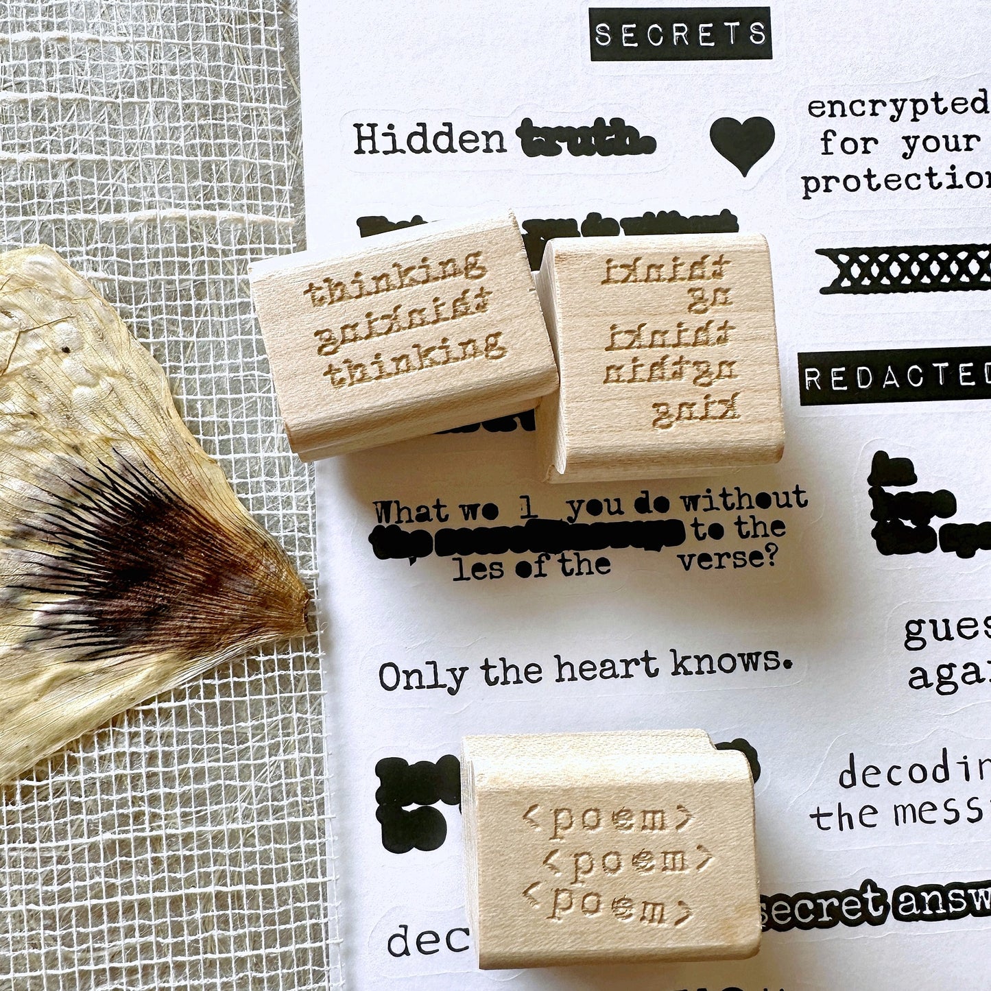 TAOthings Studio - thinking rubber stamps