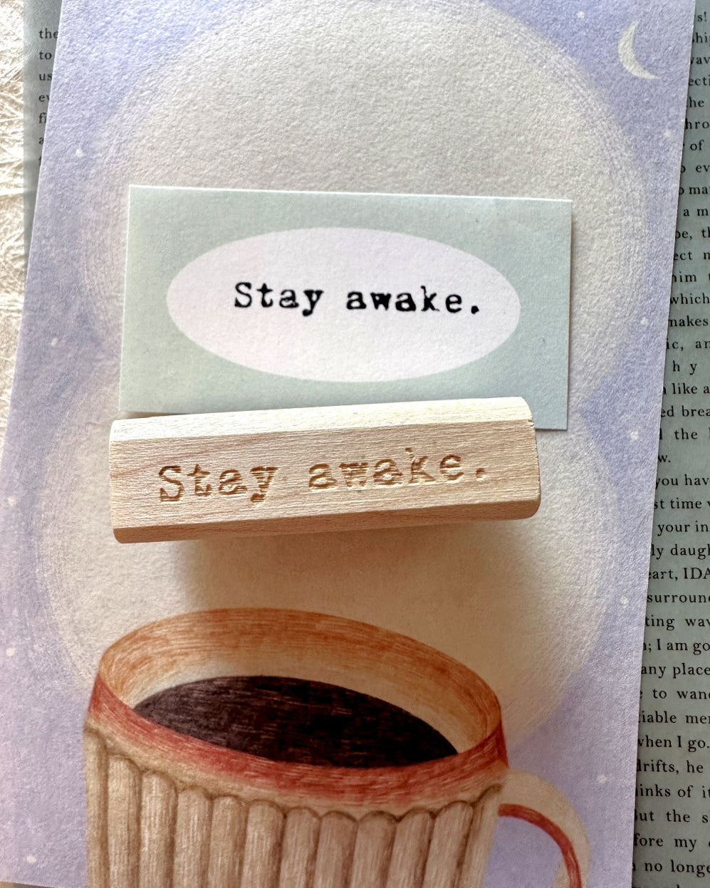 TAOthings Studio - Stay awake. rubber stamp