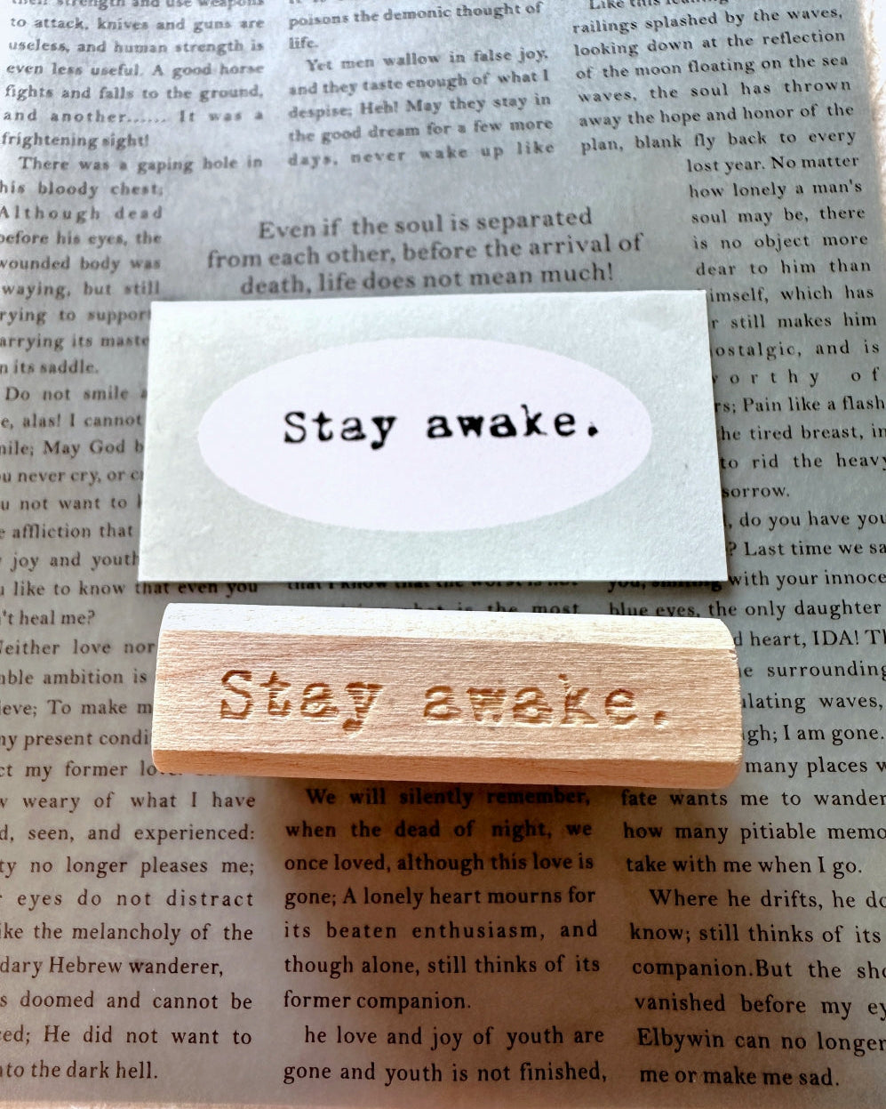 TAOthings Studio - Stay awake. rubber stamp