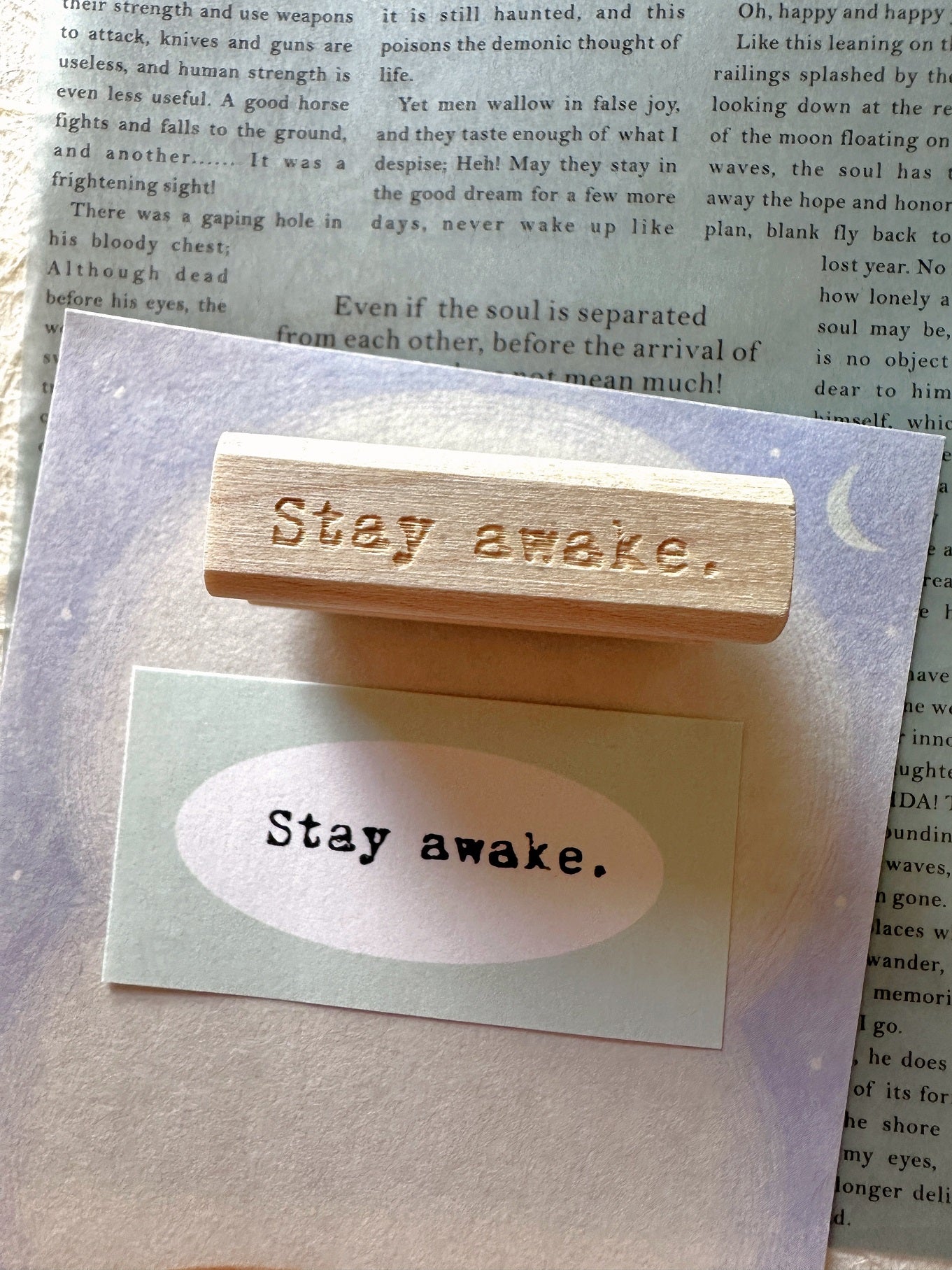 TAOthings Studio - Stay awake. rubber stamp