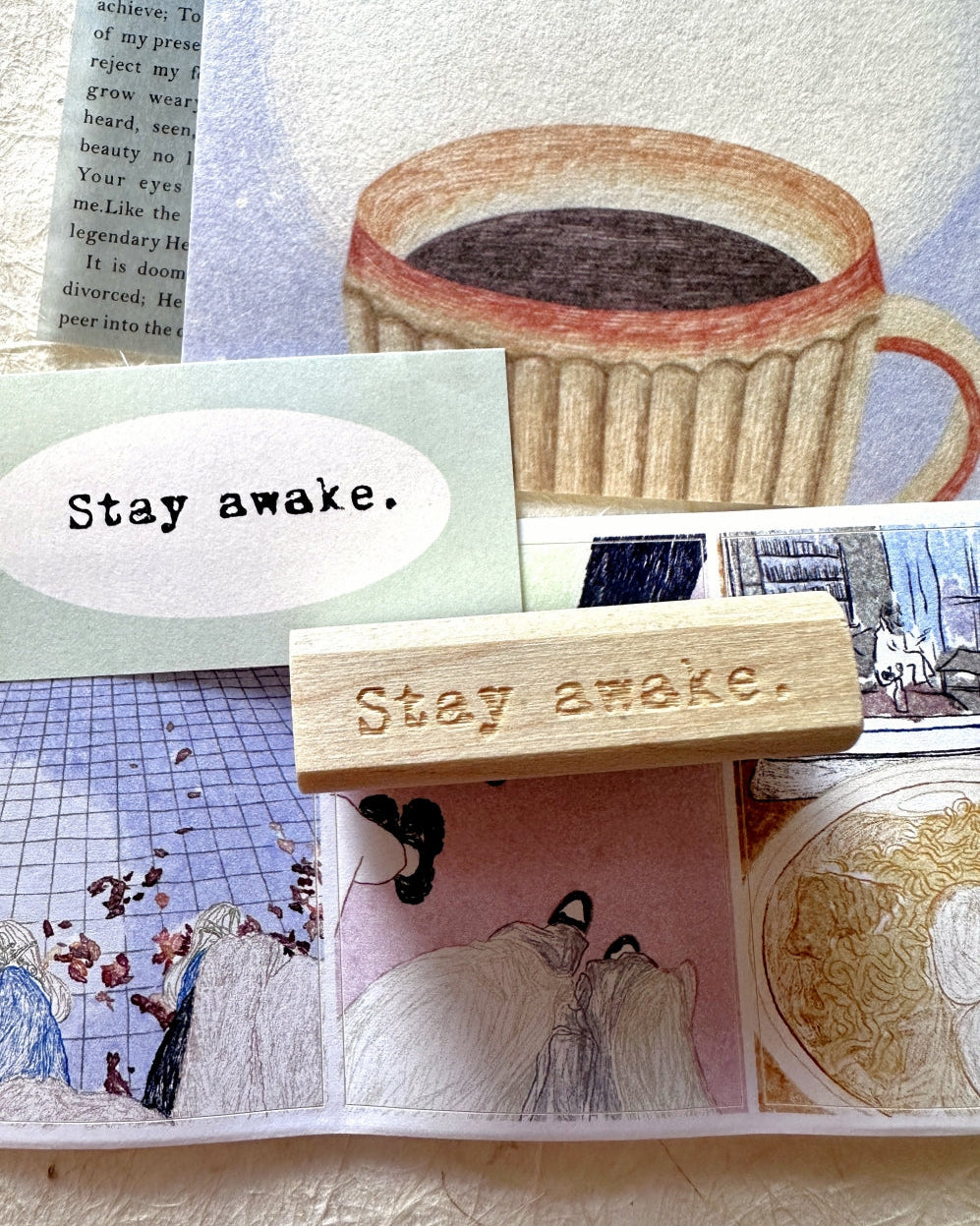 TAOthings Studio - Stay awake. rubber stamp