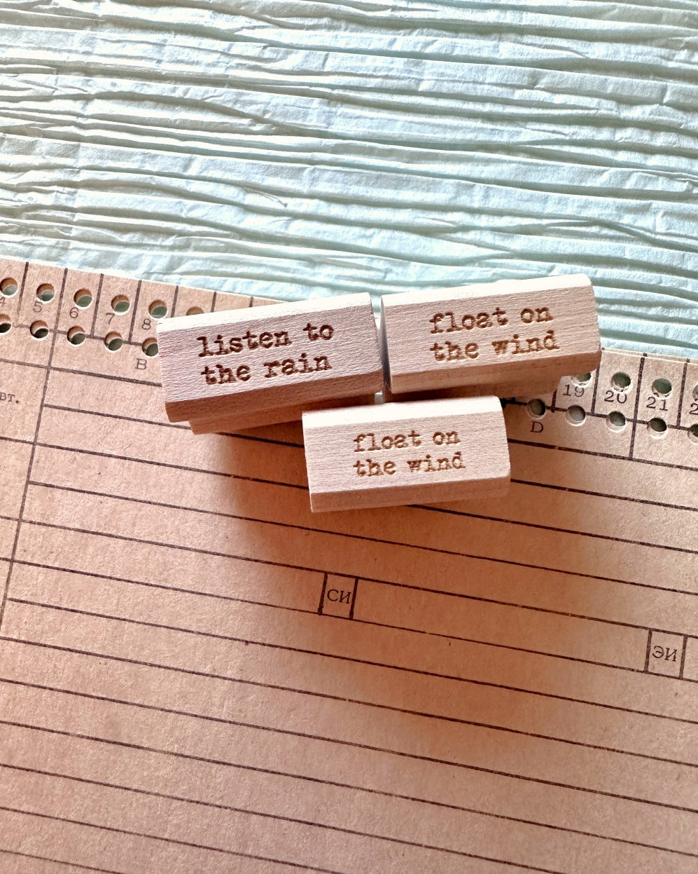 TAOthings Studio - Listen to the rain / Float on the wind rubber stamps (mini-size)
