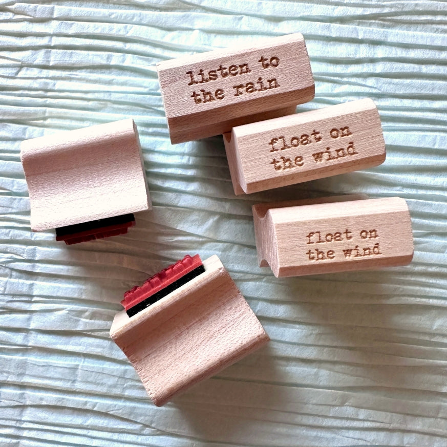 TAOthings Studio - Listen to the rain / Float on the wind rubber stamps (mini-size)