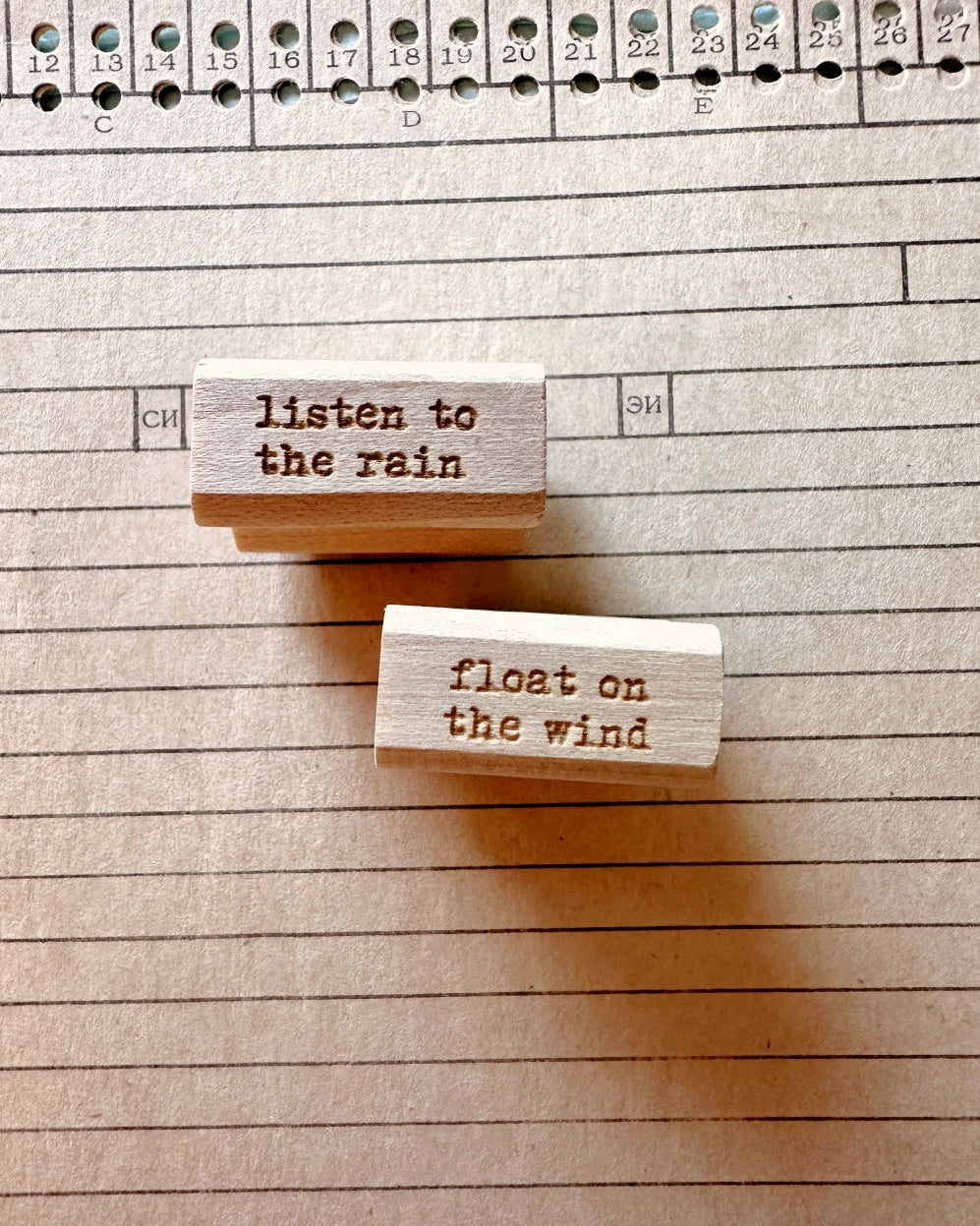 TAOthings Studio - Listen to the rain / Float on the wind rubber stamps (mini-size)