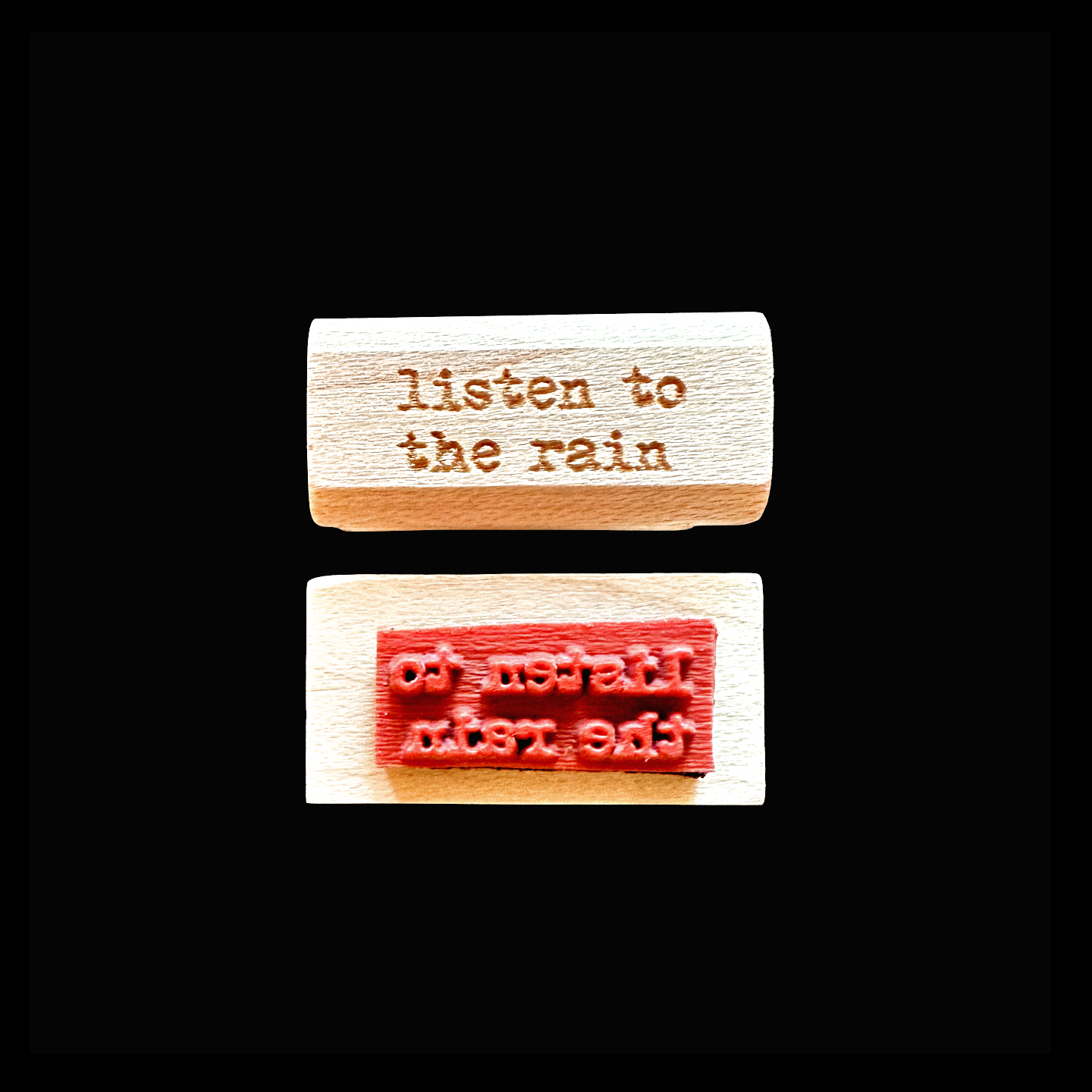 TAOthings Studio - Listen to the rain / Float on the wind rubber stamps (mini-size)