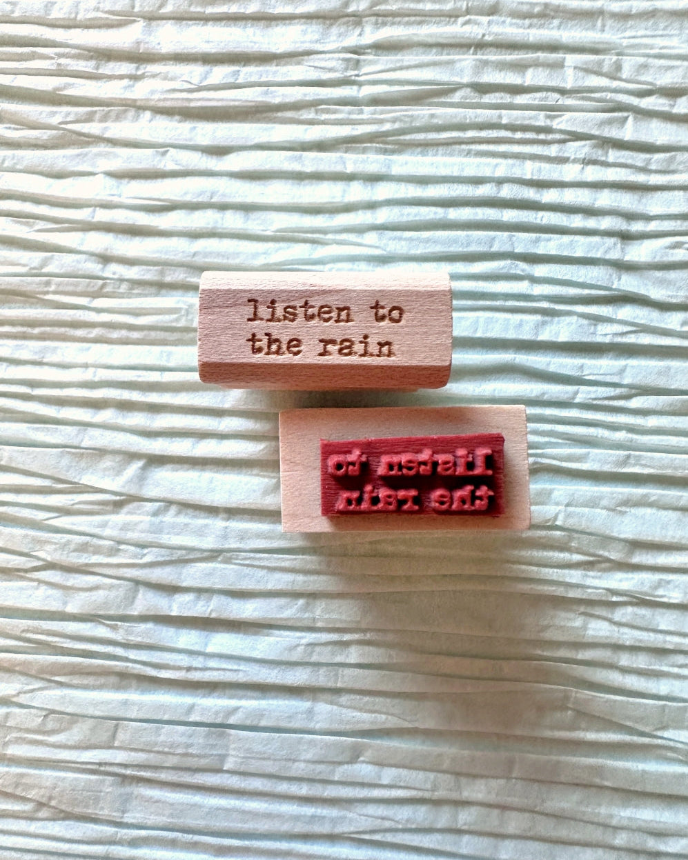 TAOthings Studio - Listen to the rain / Float on the wind rubber stamps (mini-size)
