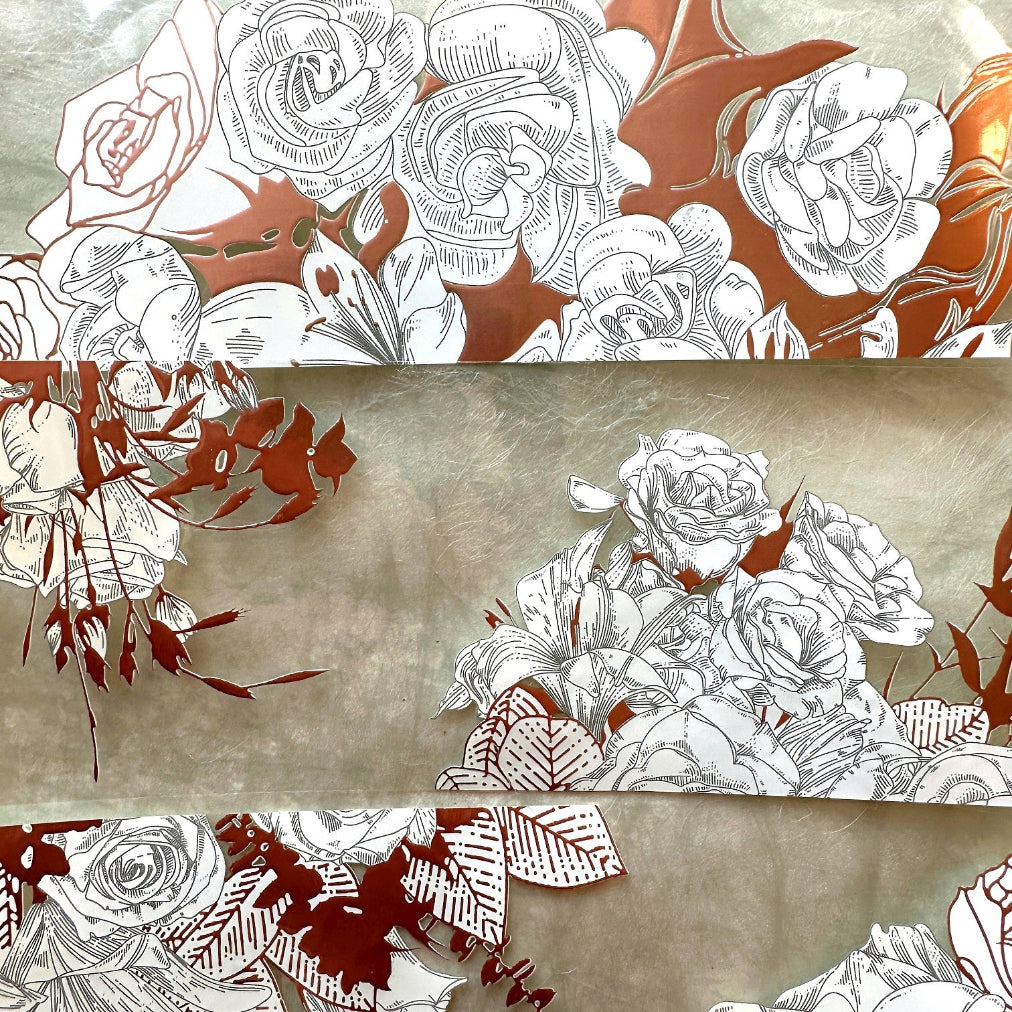 J.A.B. Design - Wedding Flowers rose-gold PET tape SAMPLES