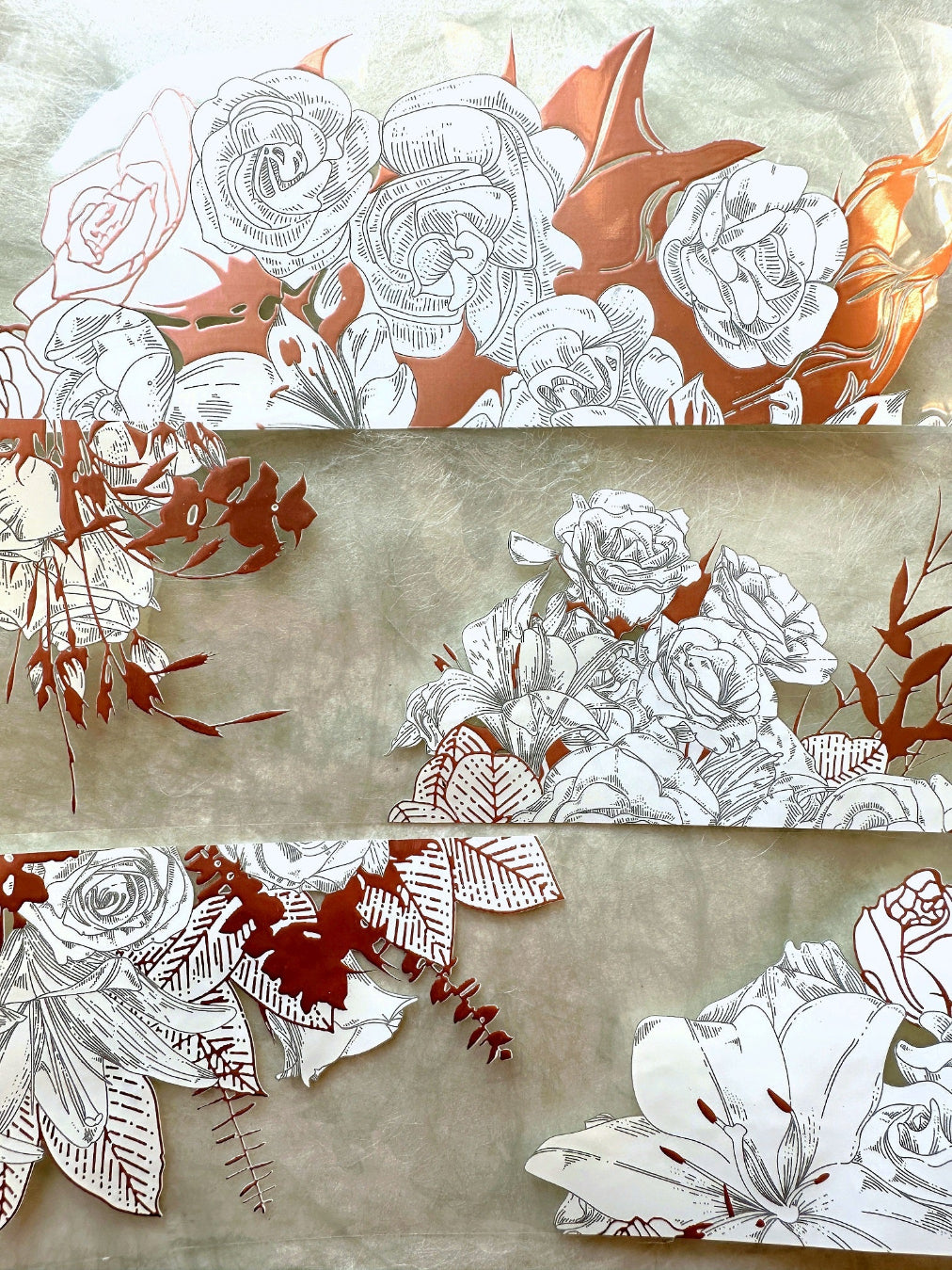 J.A.B. Design - Wedding Flowers rose-gold PET tape SAMPLES