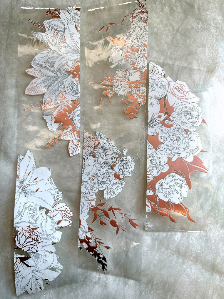 J.A.B. Design - Wedding Flowers rose-gold PET tape SAMPLES