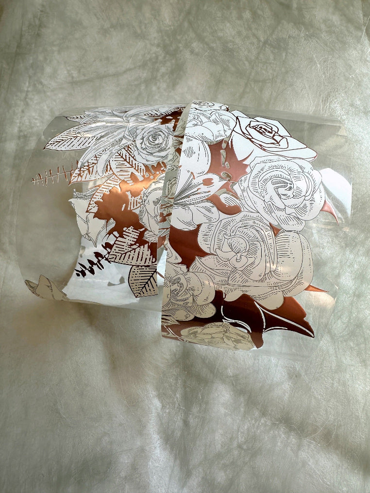 J.A.B. Design - Wedding Flowers rose-gold PET tape SAMPLES