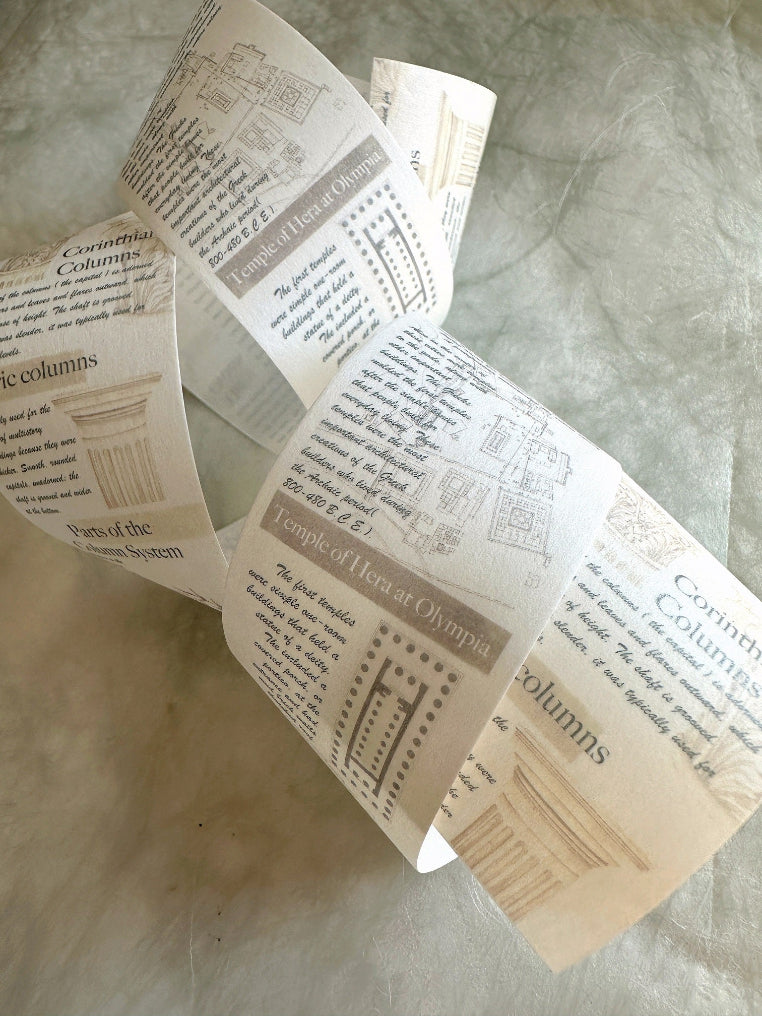 J.A.B. Design - Lost in Architecture: Ancient Greece washi tape SAMPLES
