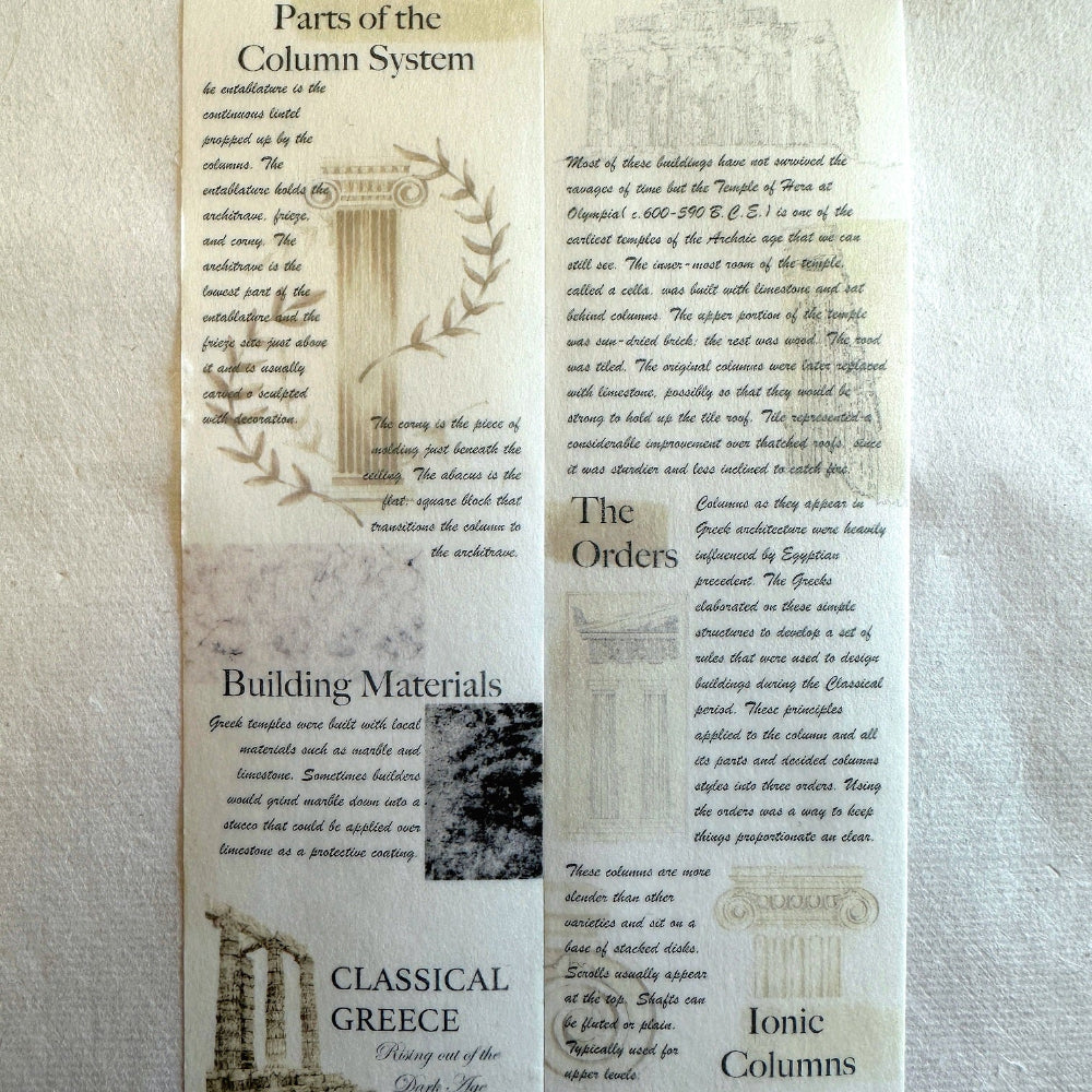 J.A.B. Design - Lost in Architecture: Ancient Greece washi tape SAMPLES