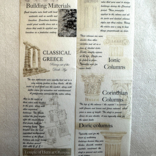 J.A.B. Design - Lost in Architecture: Ancient Greece washi tape SAMPLES