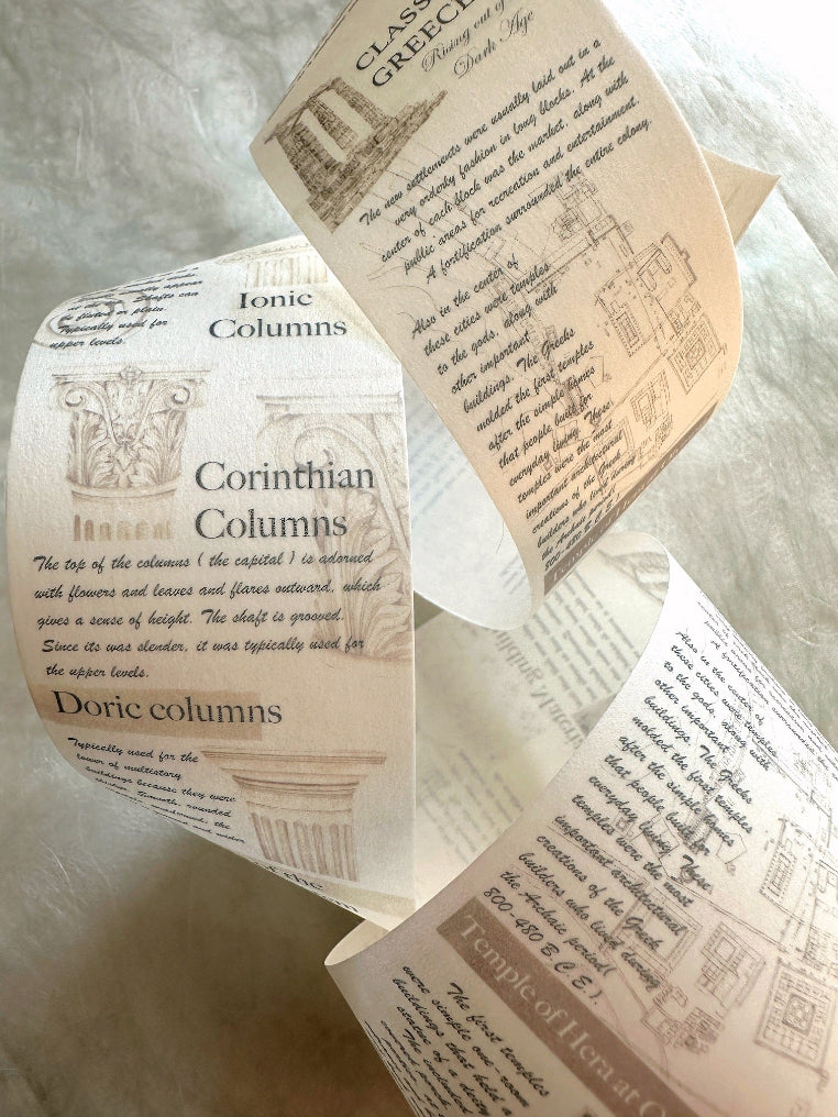 J.A.B. Design - Lost in Architecture: Ancient Greece washi tape SAMPLES
