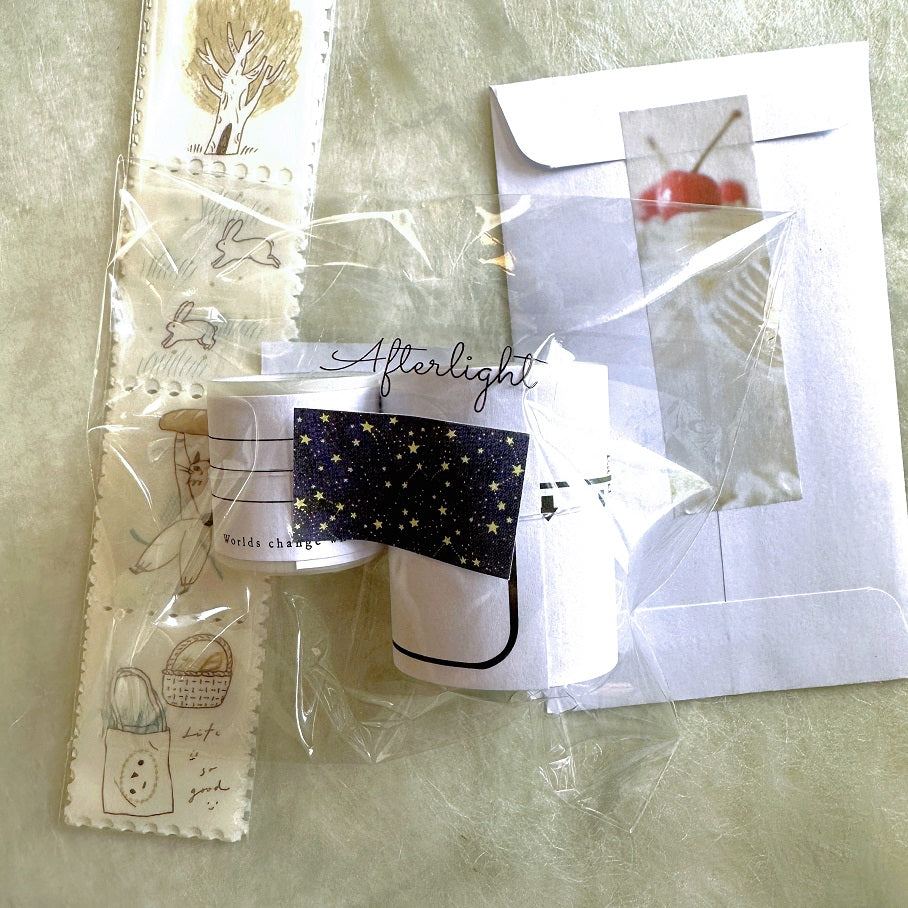 Journal Pages - Starry Whispers label sticker roll SAMPLES