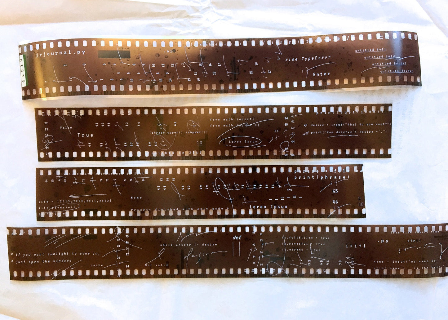 Jr. Journal - Film PET tape SAMPLES