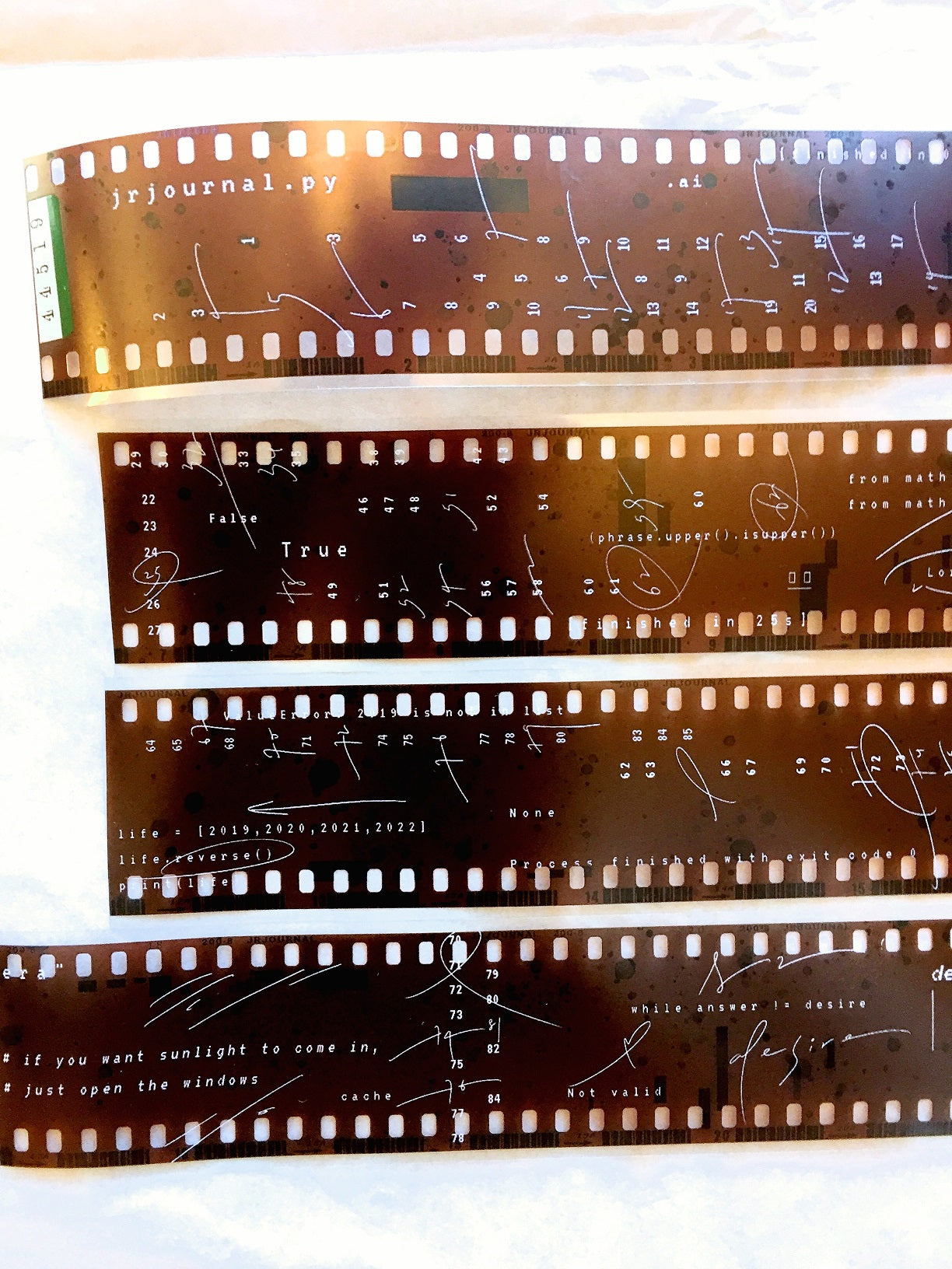 Jr. Journal - Film PET tape SAMPLES