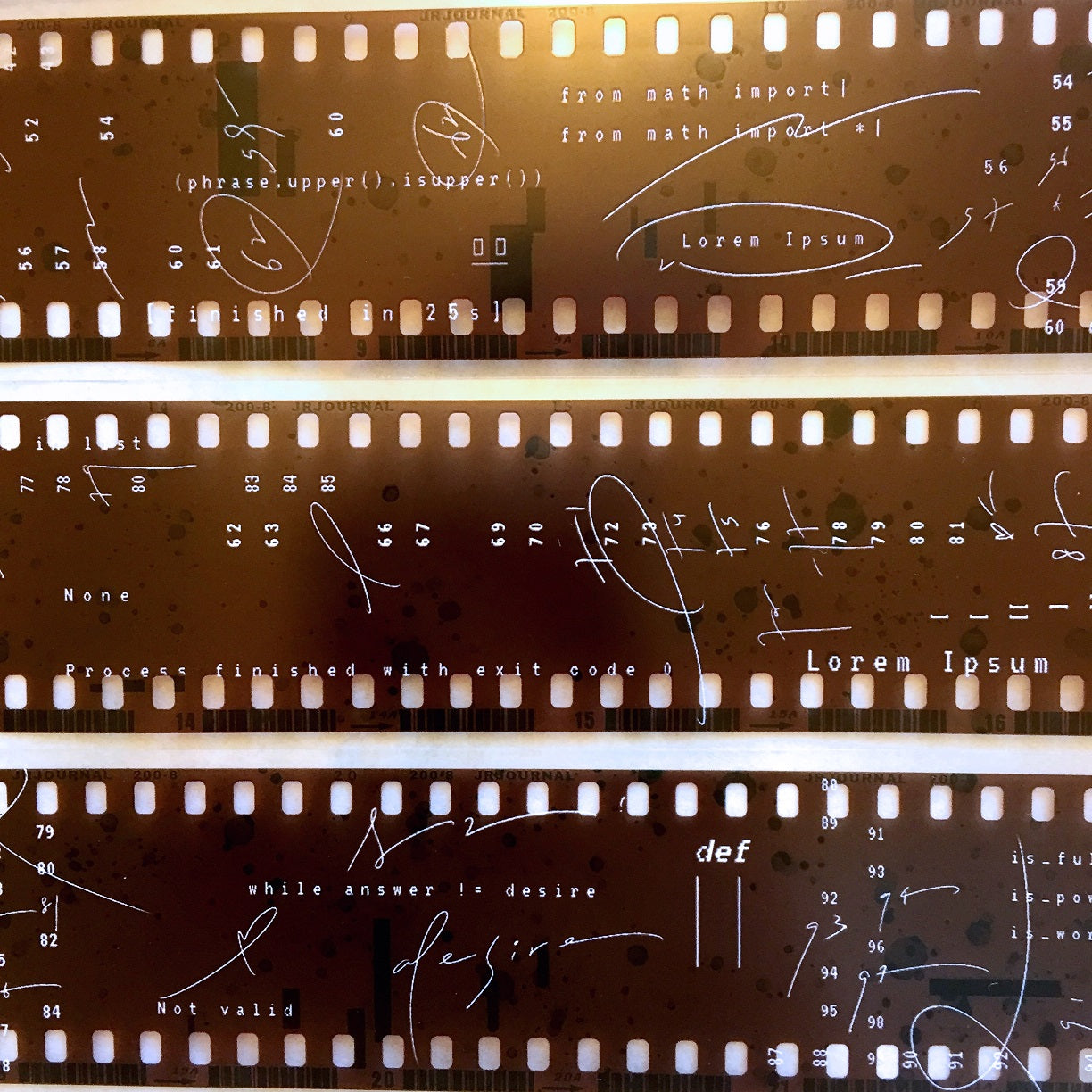 Jr. Journal - Film PET tape SAMPLES