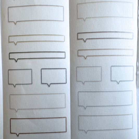 Jr. Journal - Speech Bubbles kiss-cut washi tape SAMPLES