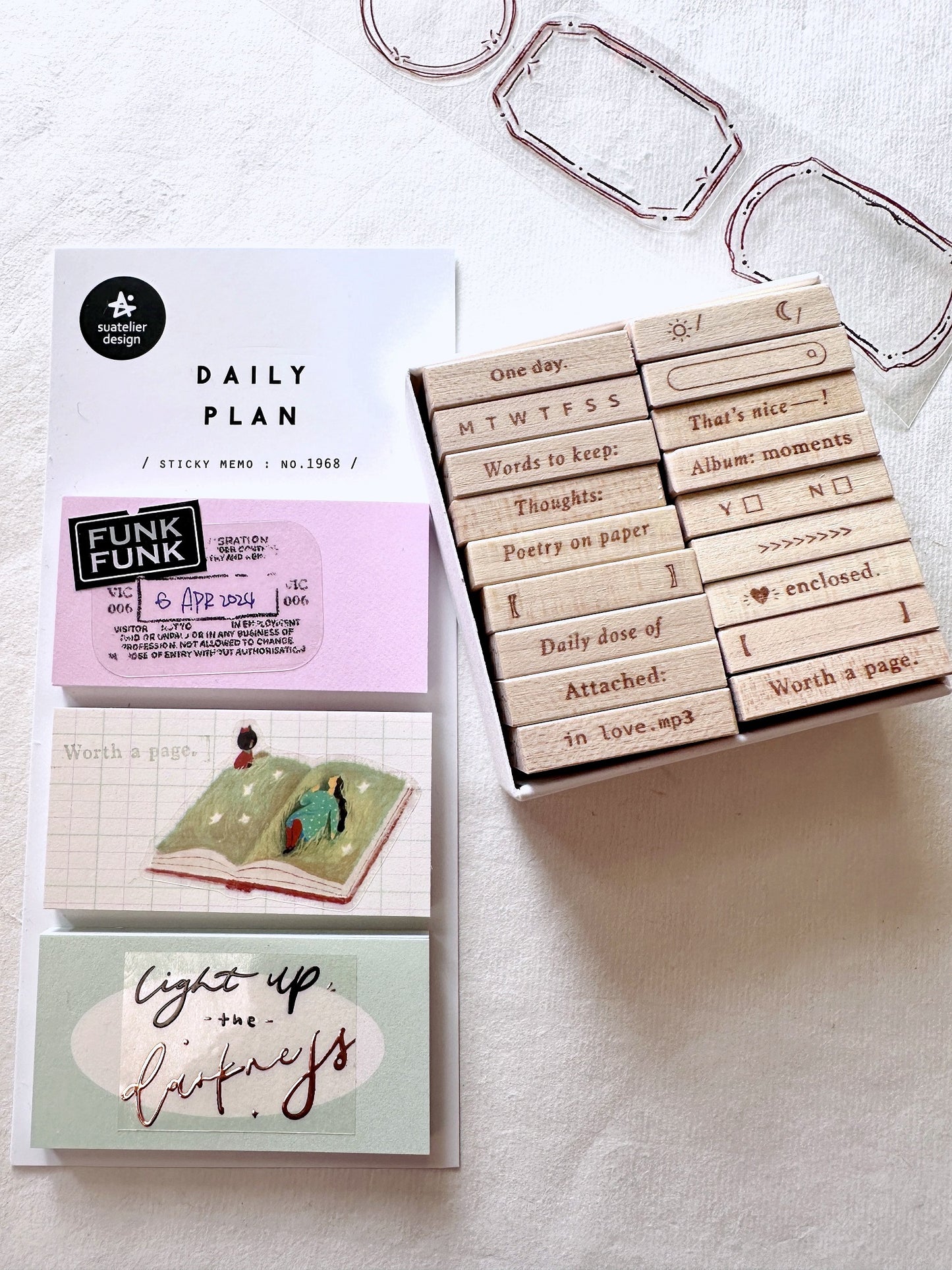 Jr. Journal - Magic Time kiss-cut rose-gold PVC tape SAMPLES
