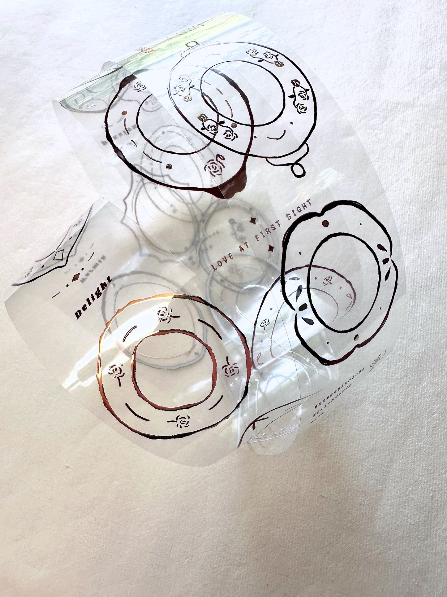Jr. Journal - [Limited edition] Plates rose-gold PET tape SAMPLES