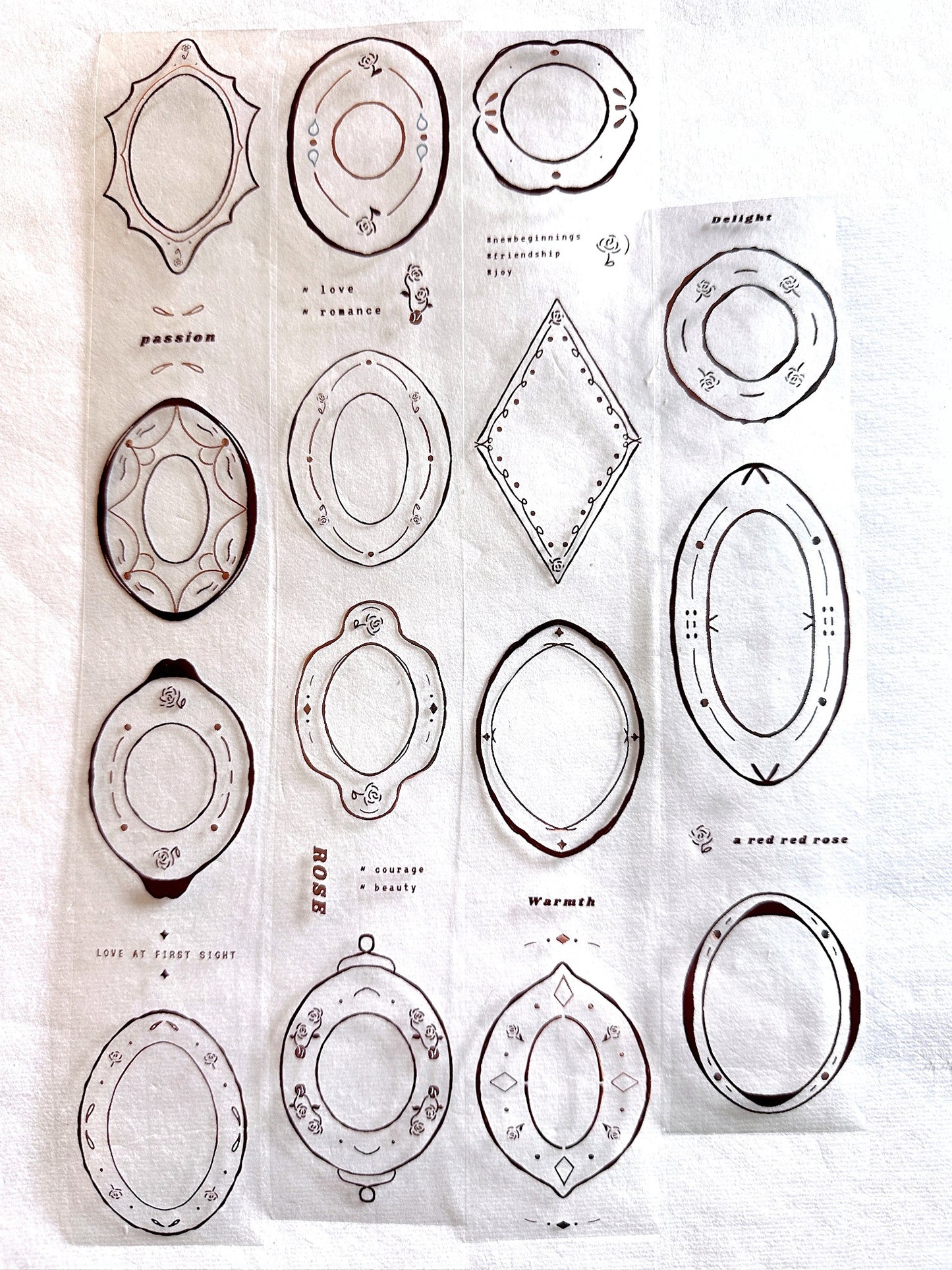 Jr. Journal - [Limited edition] Plates rose-gold PET tape SAMPLES