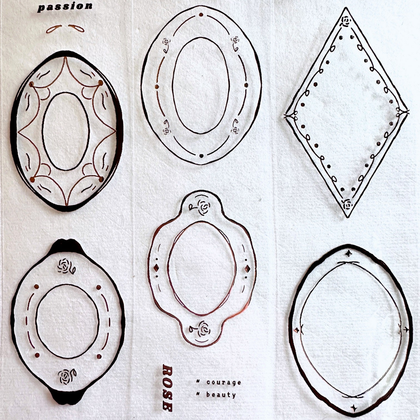Jr. Journal - [Limited edition] Plates rose-gold PET tape SAMPLES
