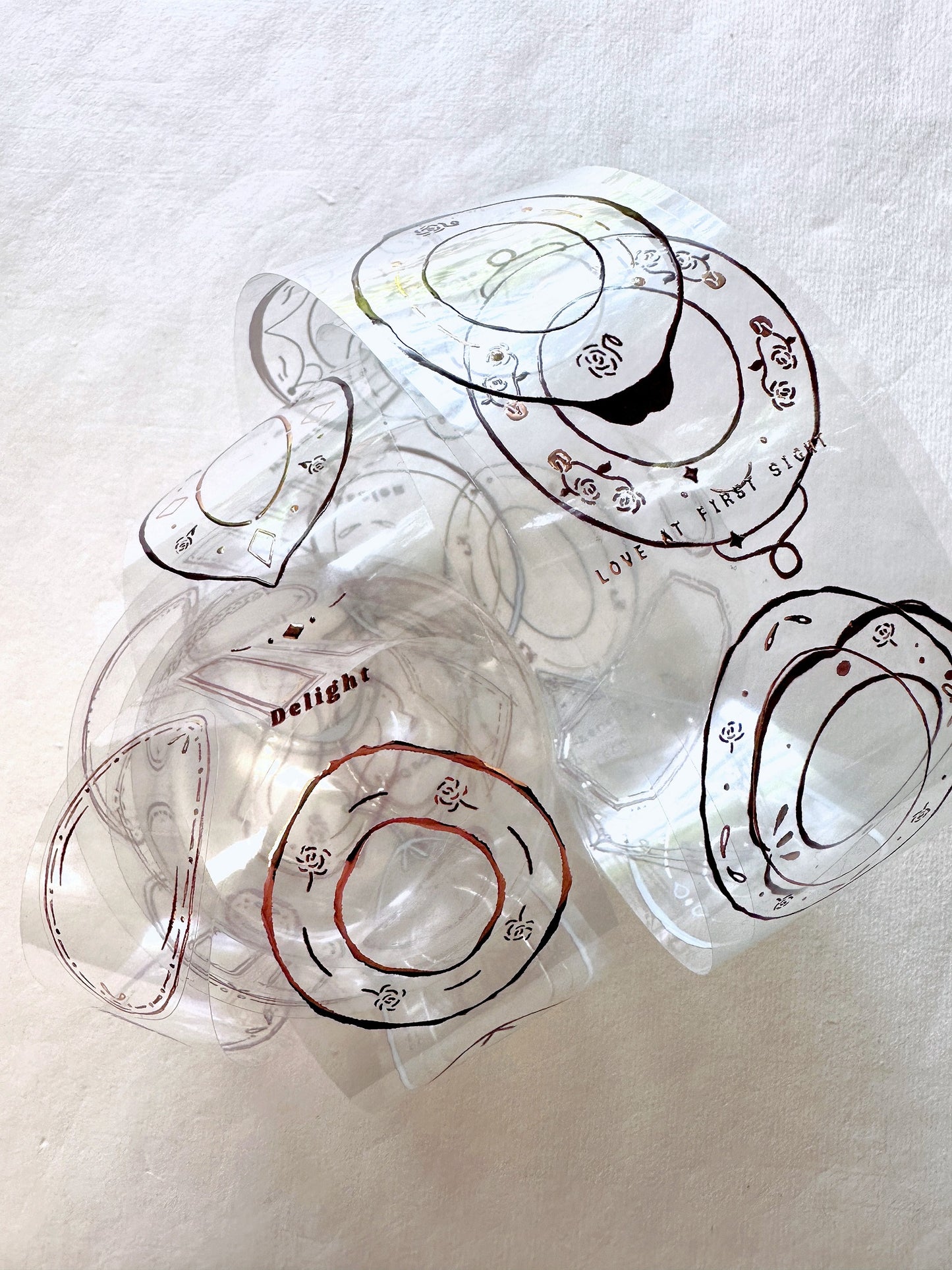 Jr. Journal - [Limited edition] Plates rose-gold PET tape SAMPLES