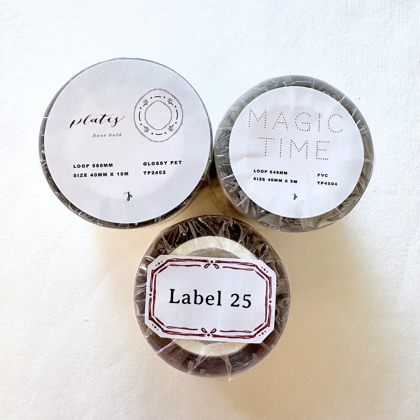 Jr. Journal - Magic Time kiss-cut rose-gold PVC tape SAMPLES