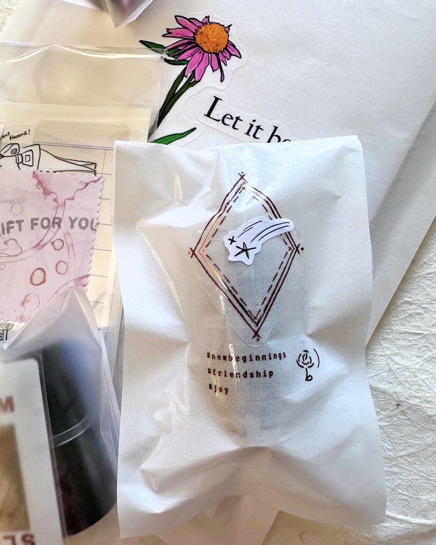 Jr. Journal - Label 25 kiss-cut rose-gold PVC tape SAMPLES