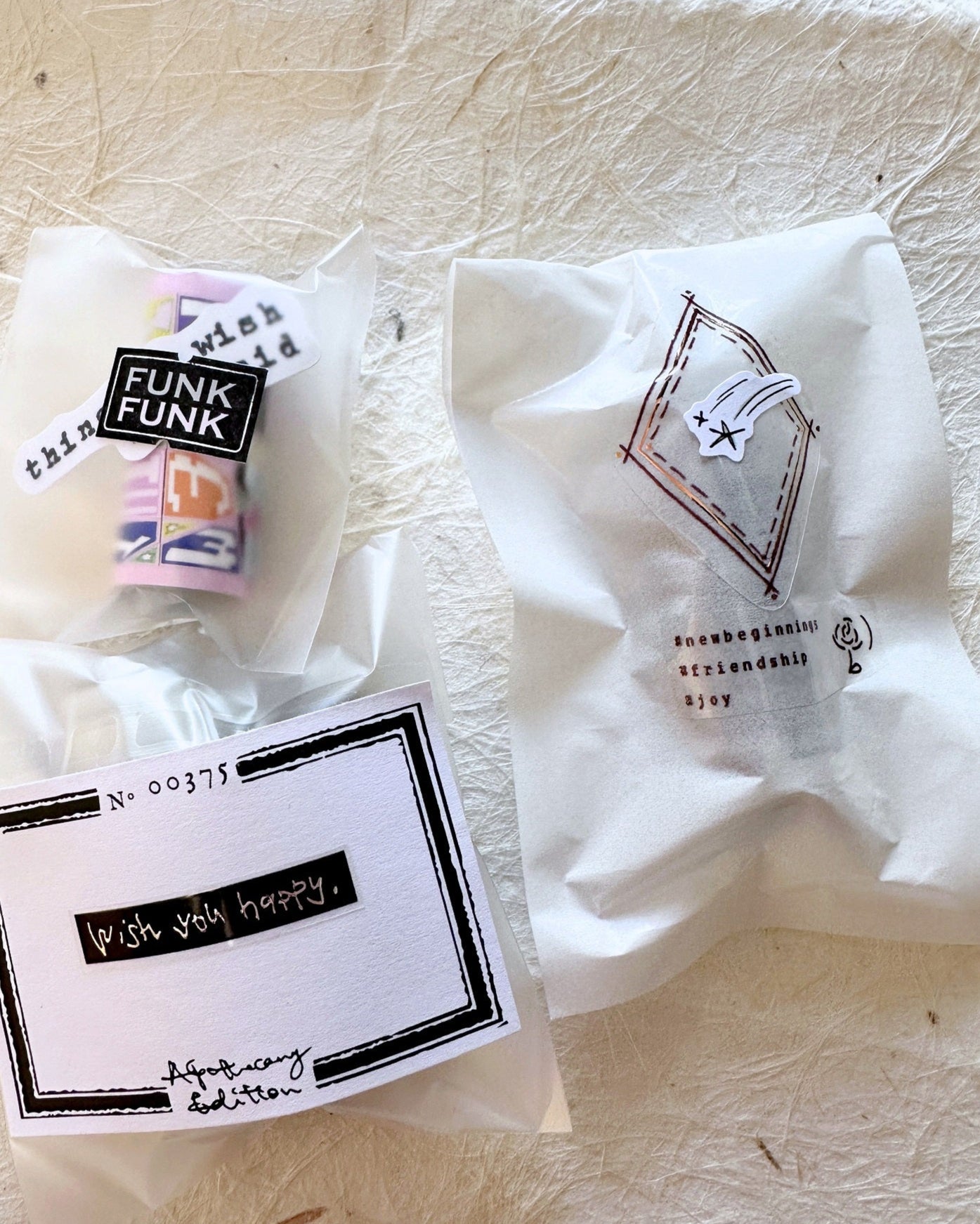 Jr. Journal - Label 25 kiss-cut rose-gold PVC tape SAMPLES